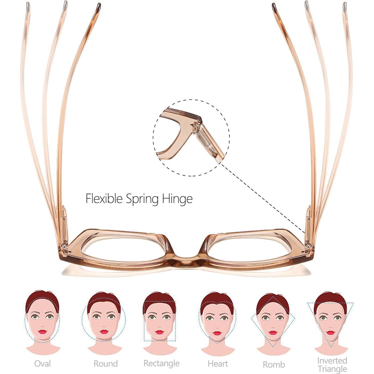 Lentes de lectura FSRTEP con bloqueo luz azul y bisagra flexible