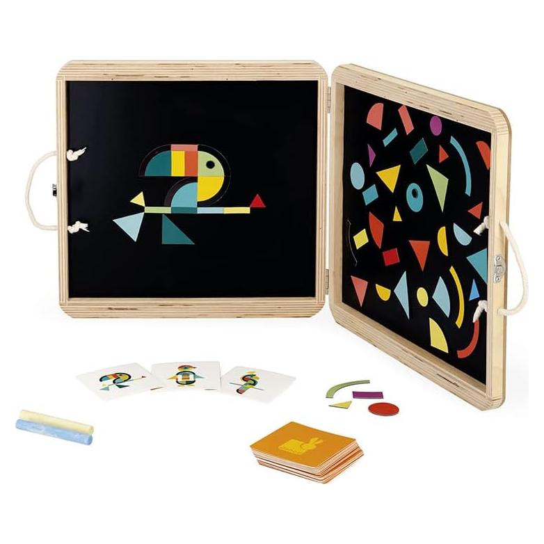 Janod Estuche Magnético de Animales 2 Tableros 60 Imágenes