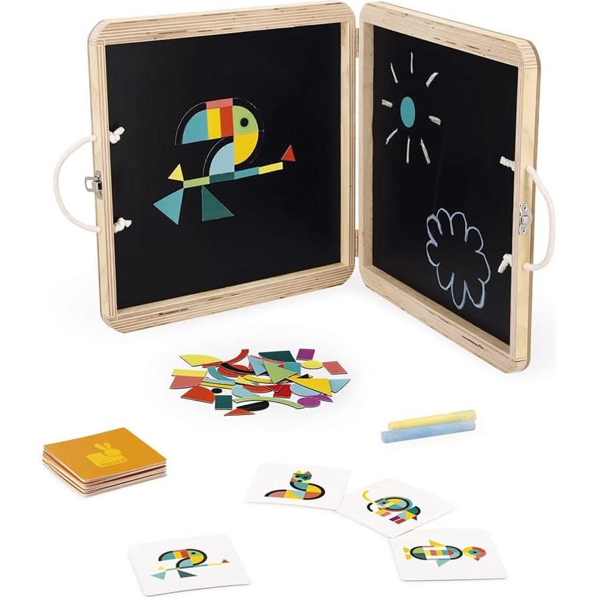 Janod Estuche Magnético de Animales 2 Tableros 60 Imágenes