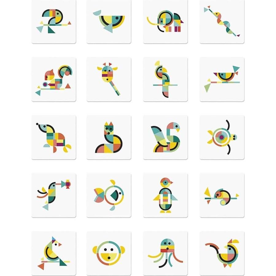 Janod Estuche Magnético de Animales 2 Tableros 60 Imágenes