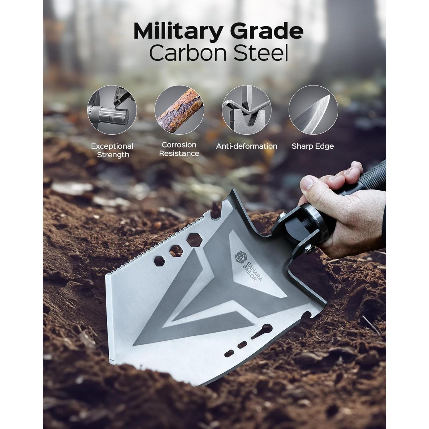 Kit de Supervivencia Sahara Sailor Pala y Hacha Plegable