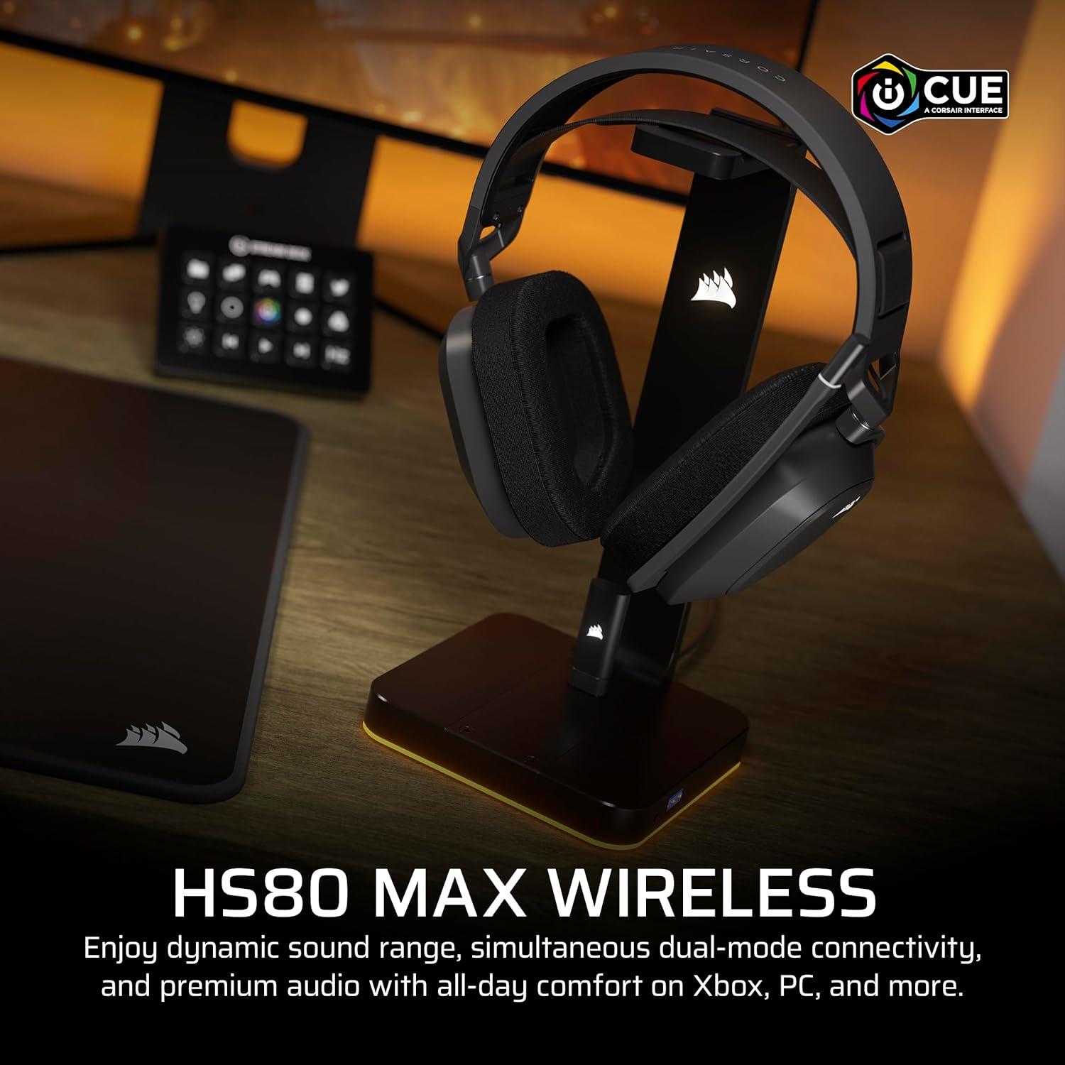 Auriculares Inalámbricos Corsair HS80 MAX para Juegos - 65h Batería - Dolby Atmos - Micrófono