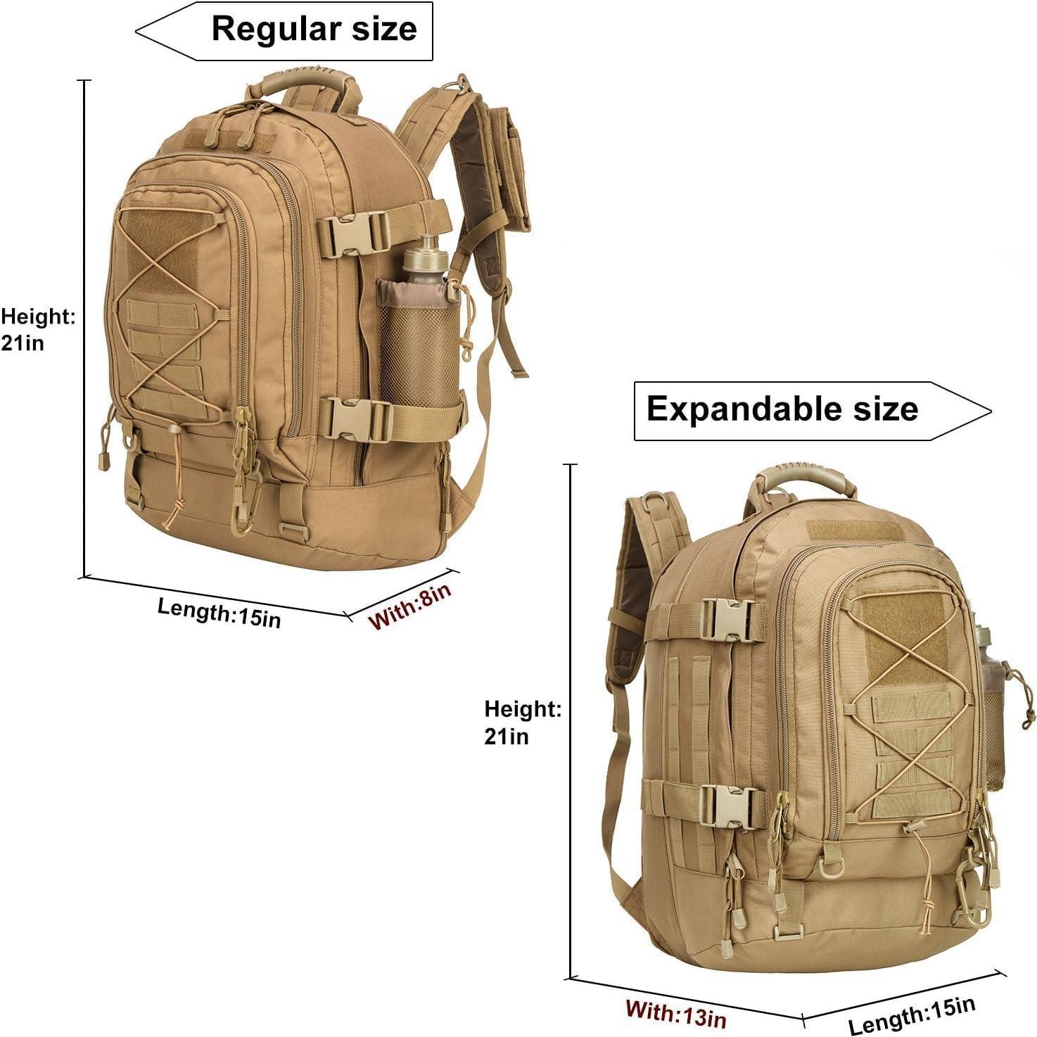 Mochila táctica militar HYKING 39-64L expandible para camping