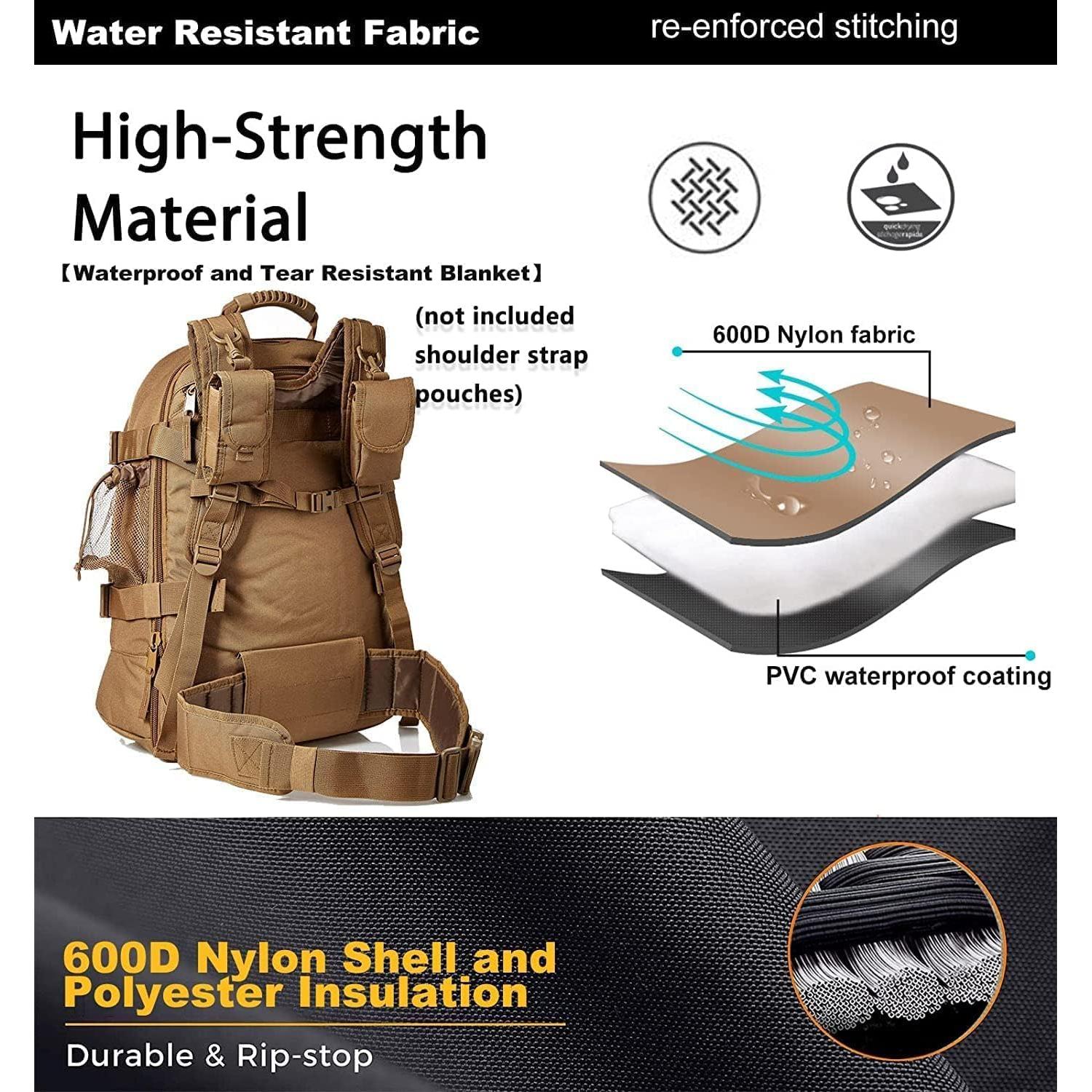 Mochila táctica militar HYKING 39-64L expandible para camping