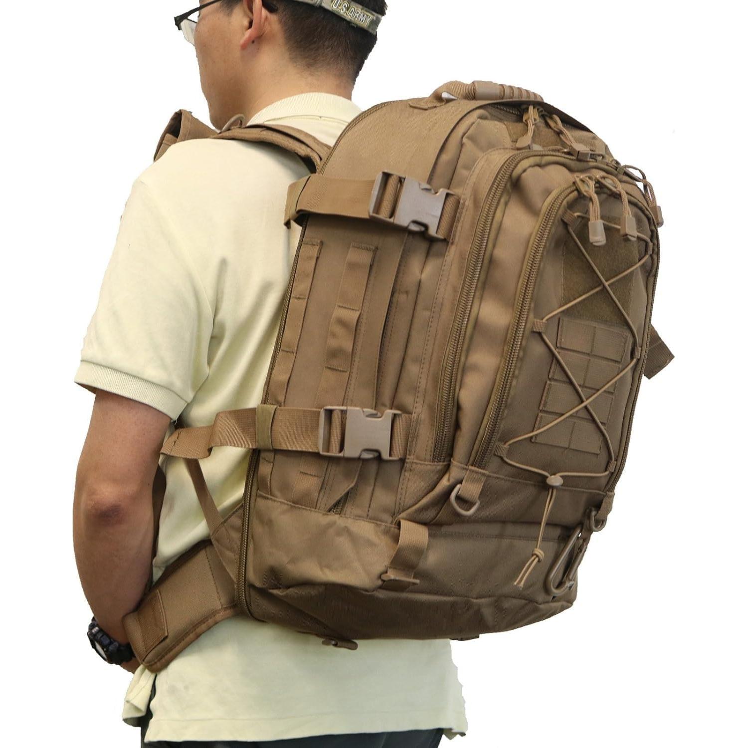Mochila táctica militar HYKING 39-64L expandible para camping