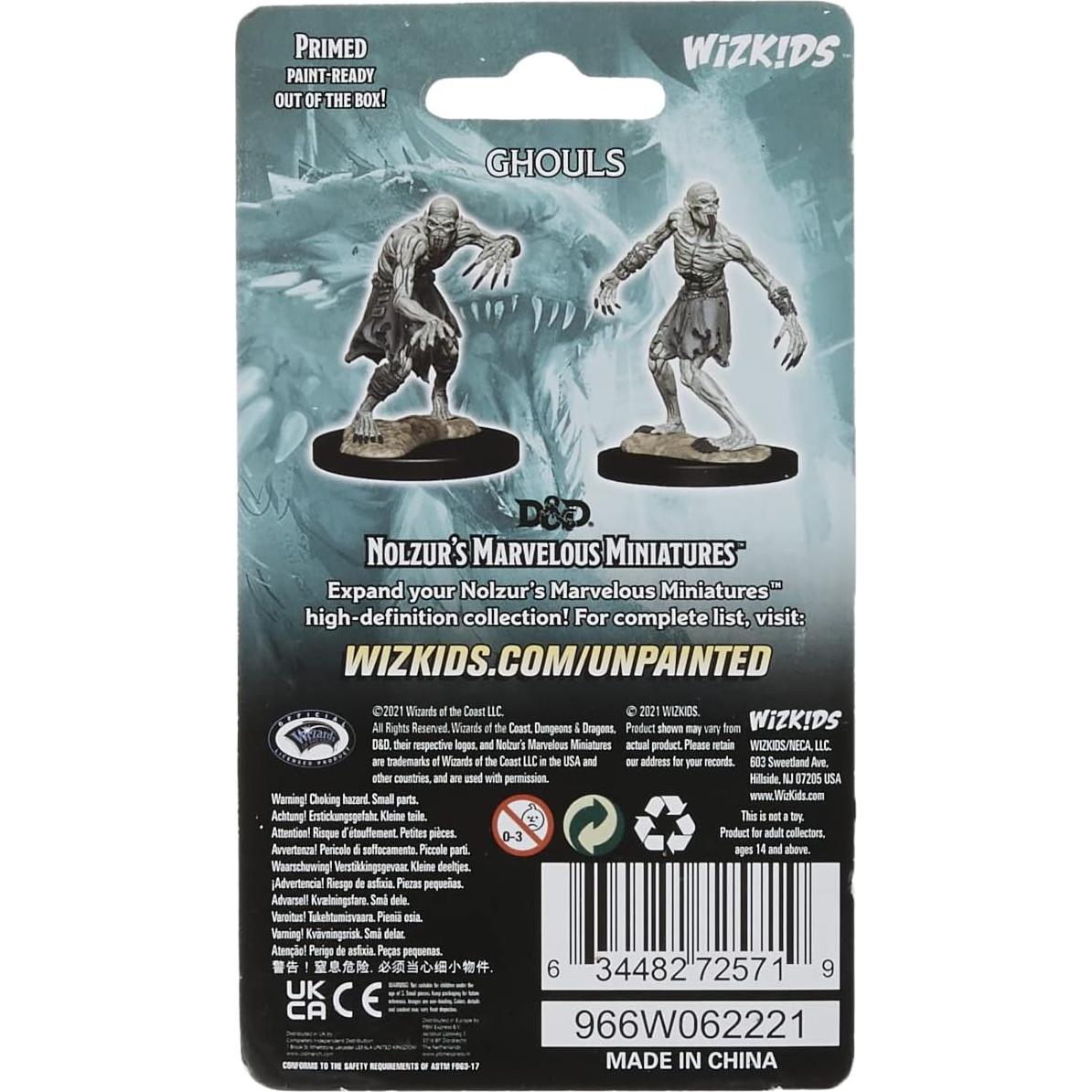 Miniaturas D&D Nolzur Ghouls - WIZKIDS, 25g, 10x3x2cm