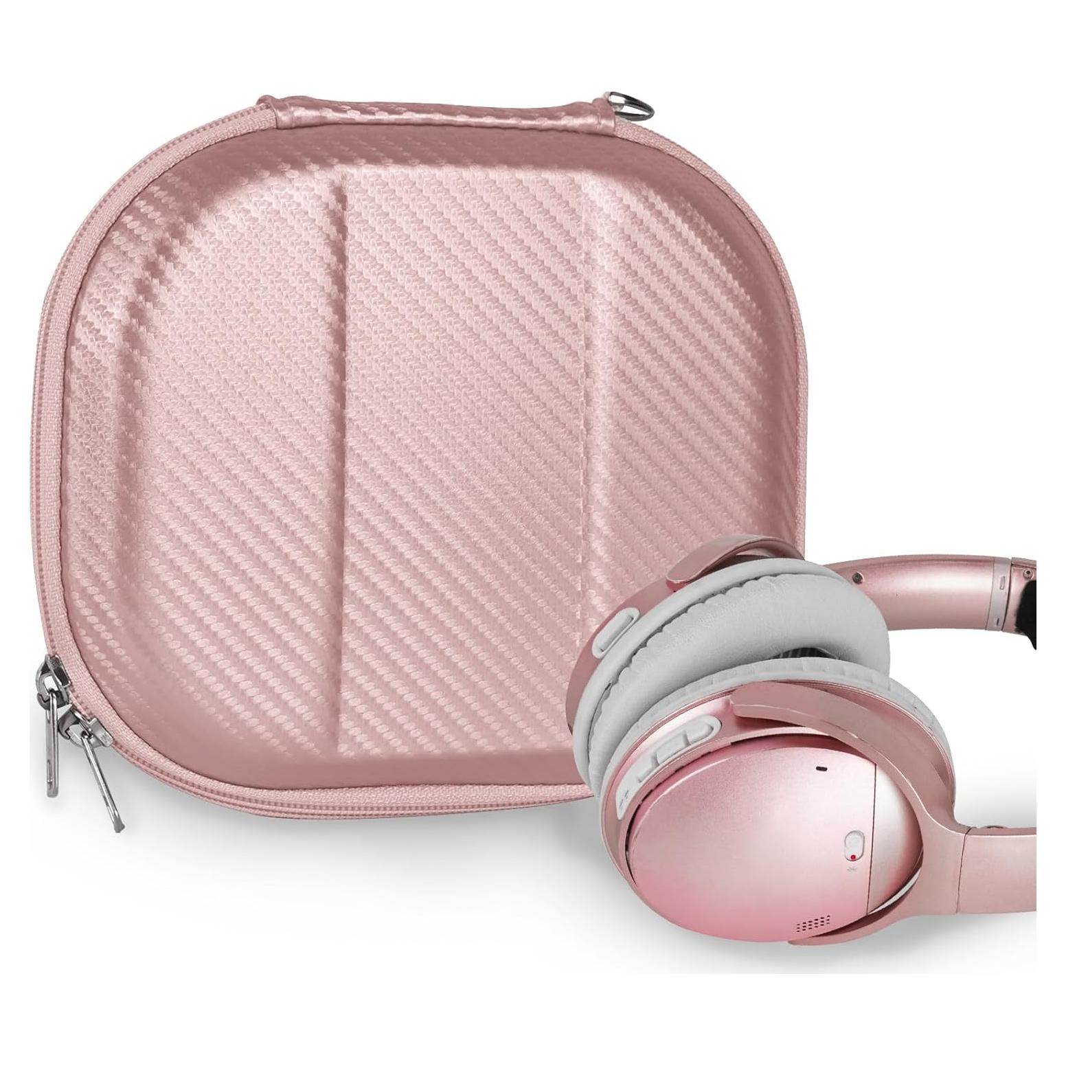 Funda Dura para Auriculares Geekria NOVA Oro Rosa Compatible con Bose QC