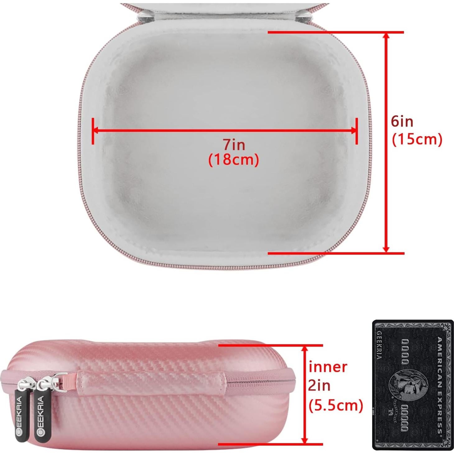 Funda Dura para Auriculares Geekria NOVA Oro Rosa Compatible con Bose QC