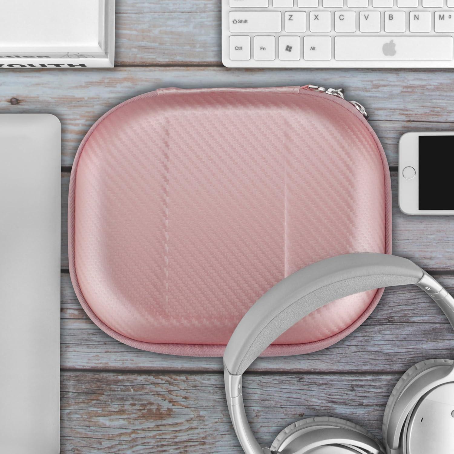 Funda Dura para Auriculares Geekria NOVA Oro Rosa Compatible con Bose QC