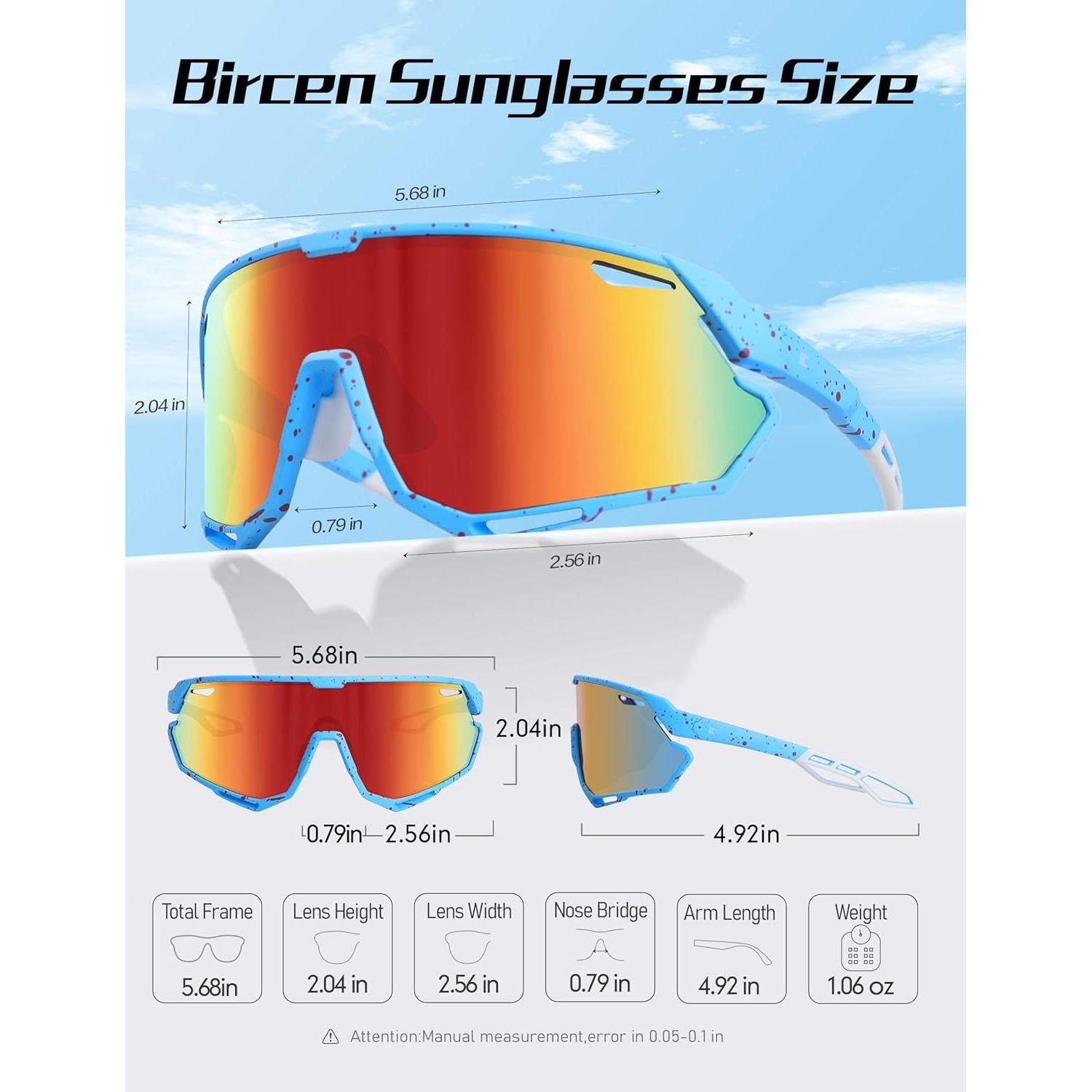 Gafas de sol BIRCEN deportivas para ciclismo y béisbol