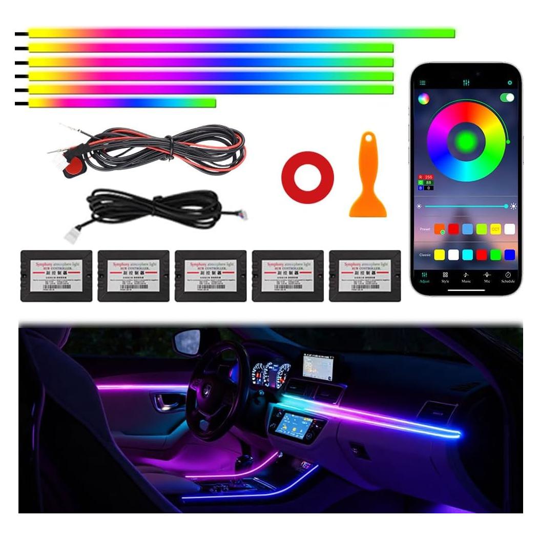 Kits de Iluminación LED MIFEIHONGE para Automóviles - 6 Tiras RGB