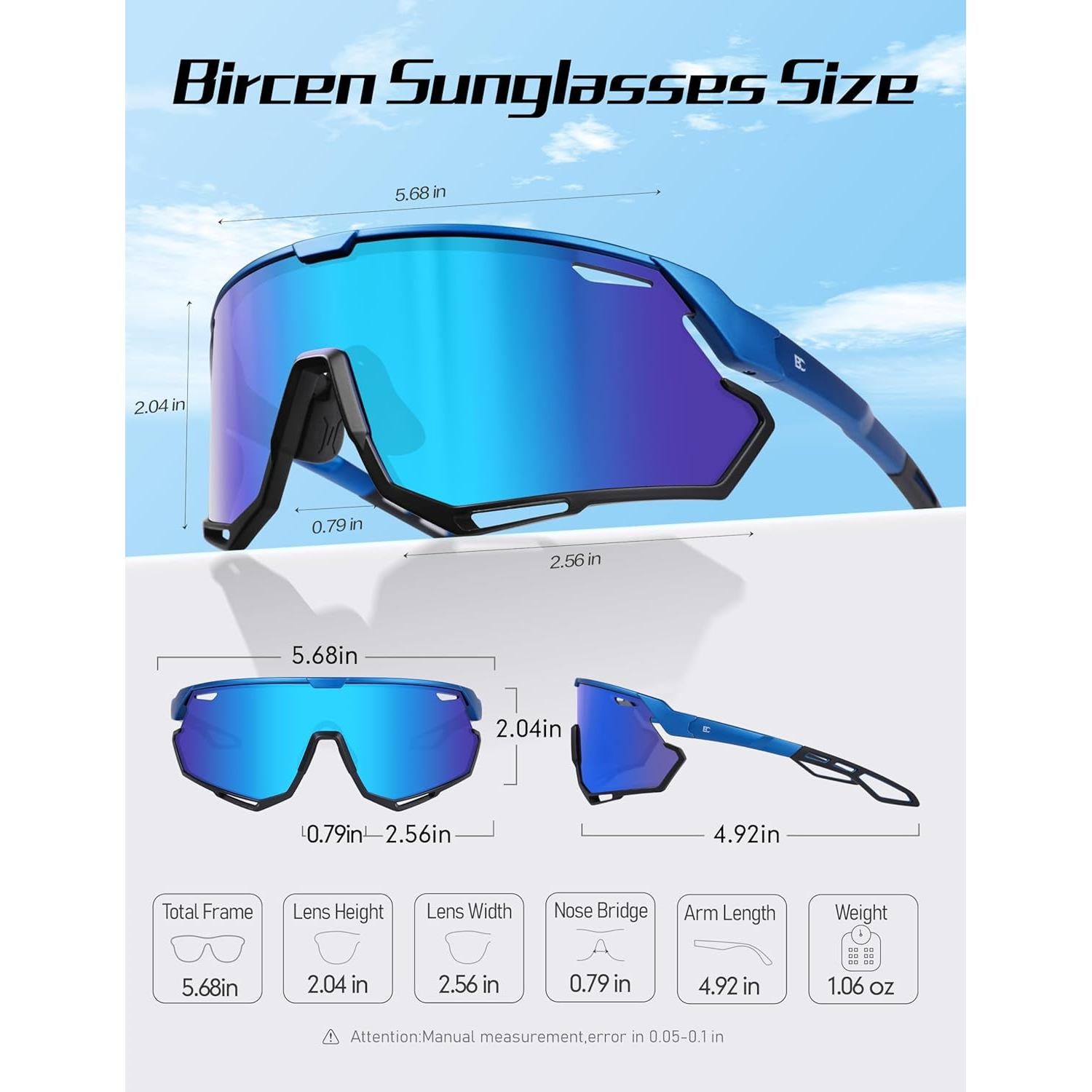 Gafas de sol BIRCEN deportivas para ciclismo y béisbol