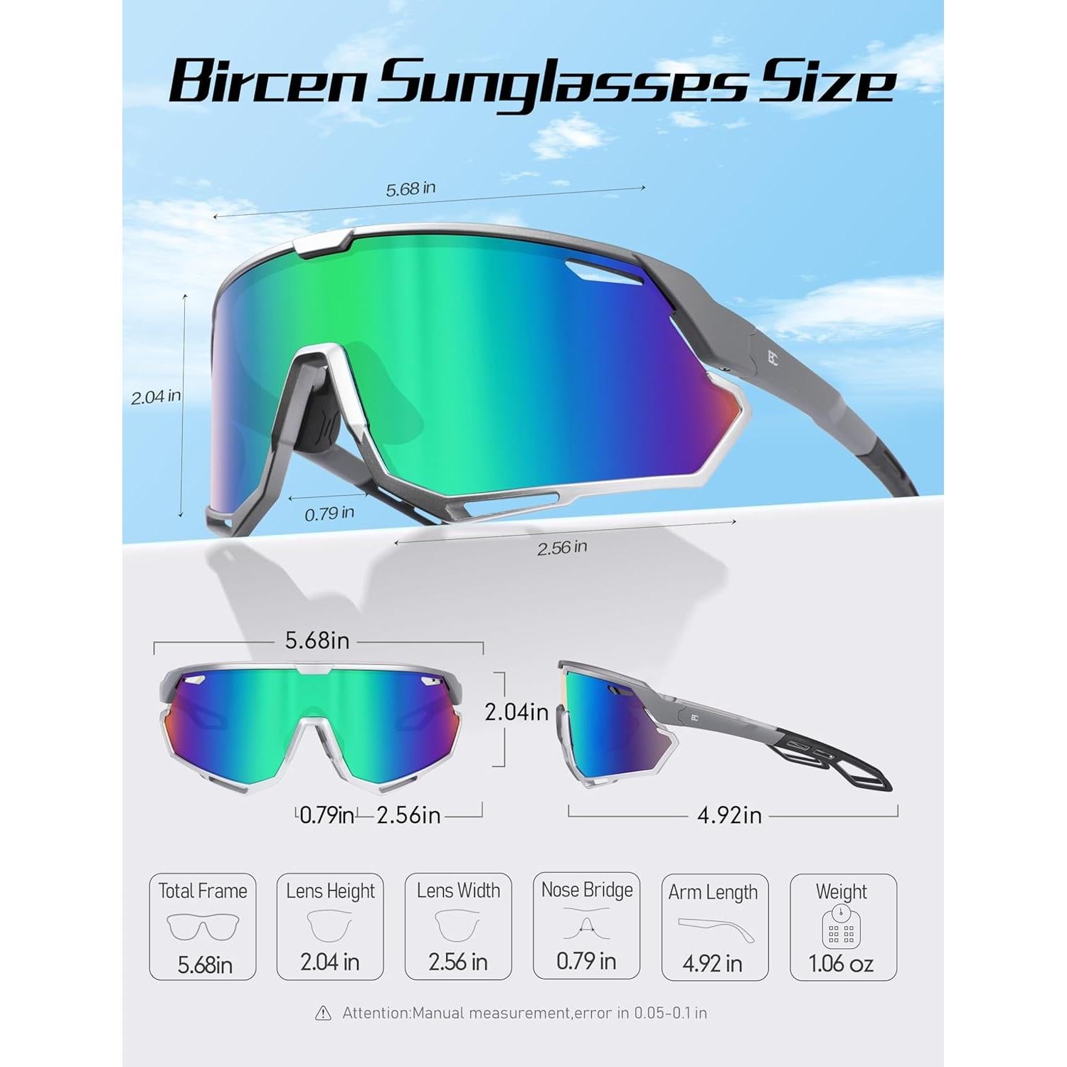 Gafas de sol BIRCEN deportivas para ciclismo y béisbol