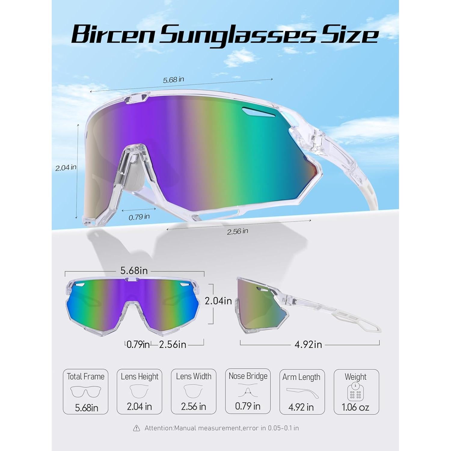 Gafas de sol BIRCEN deportivas para ciclismo y béisbol