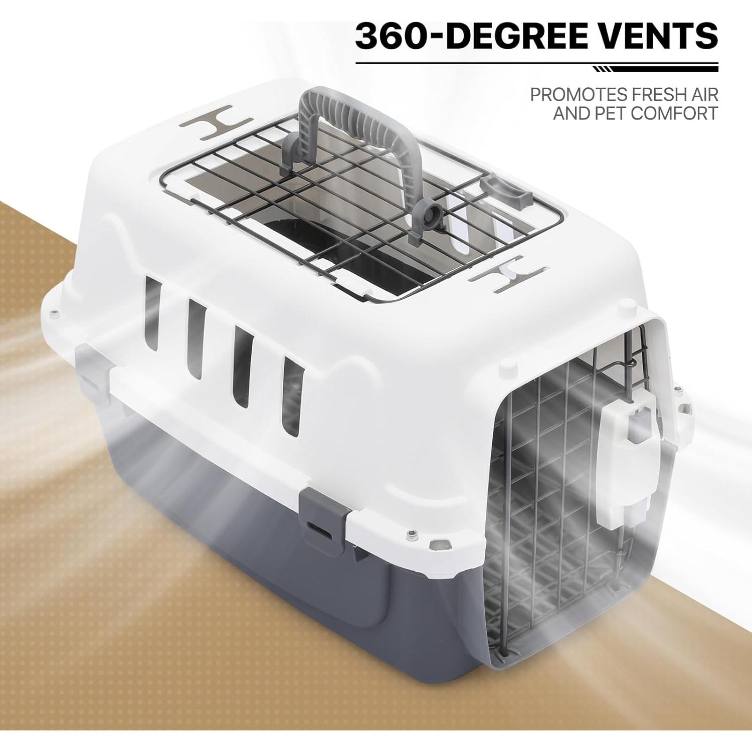 Transportín para Gatos MoNiBloom 45.7x26.7x30.5cm Gris