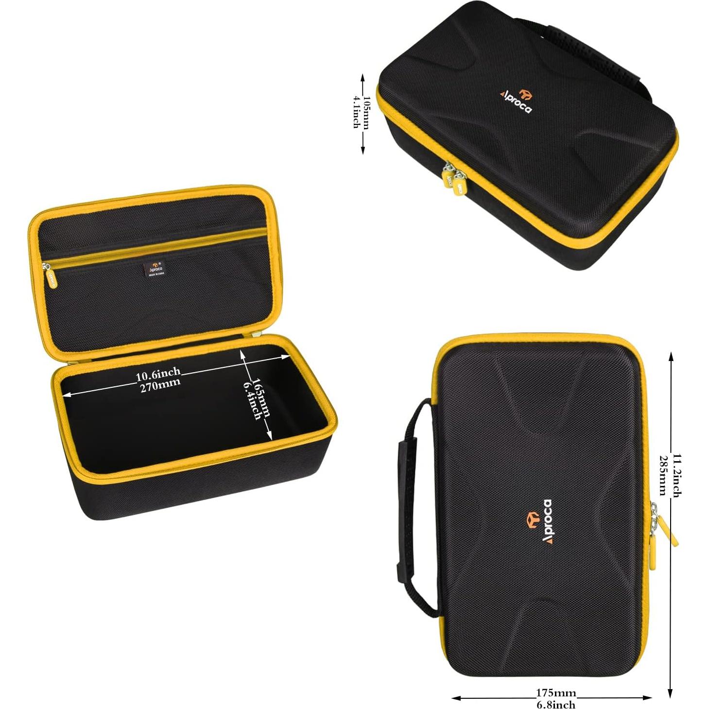 Funda para Inflador de Neumáticos Aproca AstroAI - Negra con Cremallera Amarilla