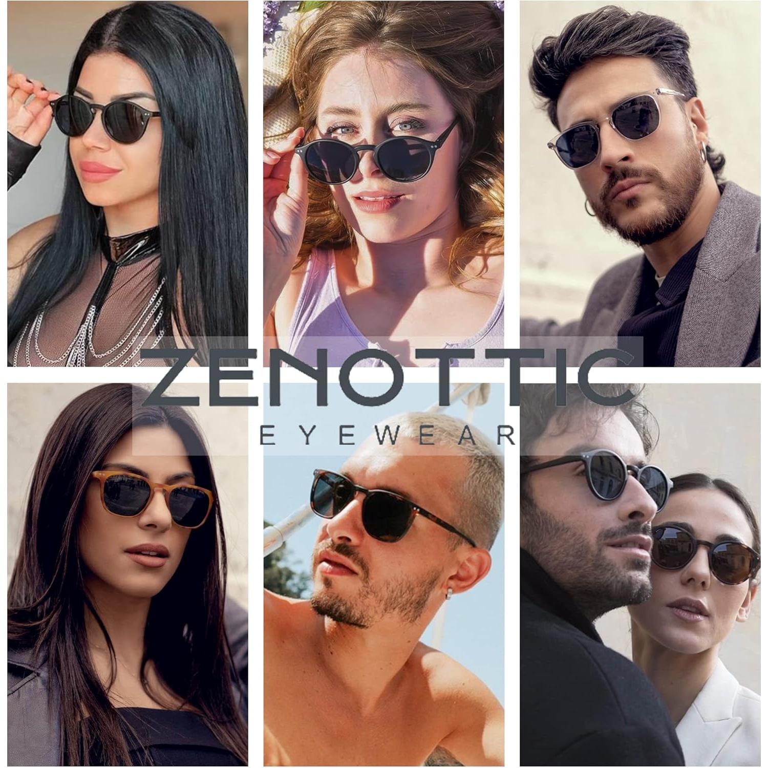 Gafas de sol polarizadas ZENOTTIC unisex 2 paquetes retro UV400