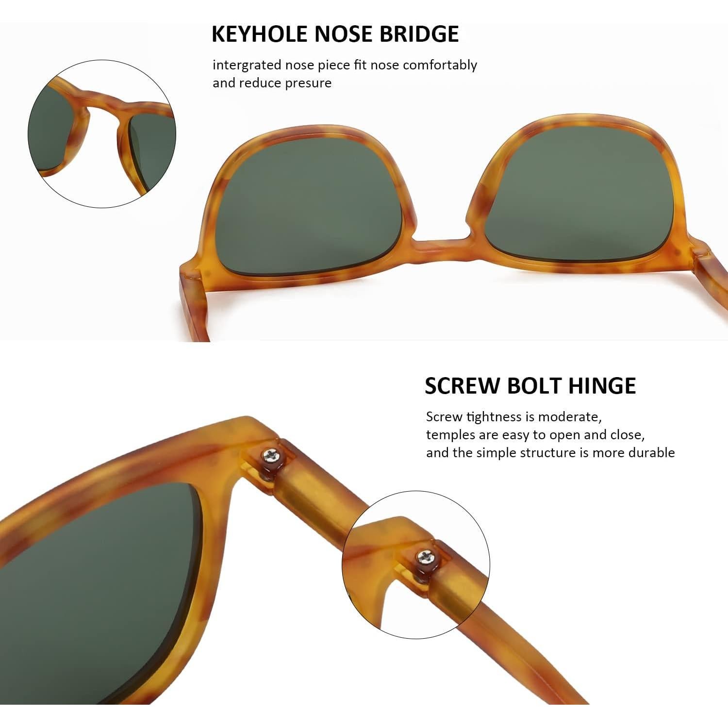 Gafas de sol polarizadas ZENOTTIC unisex 2 paquetes retro UV400