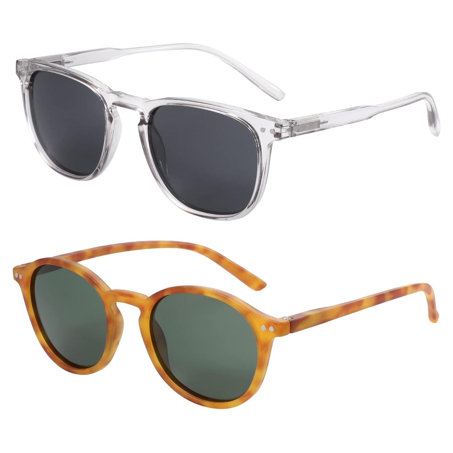 Gafas de sol polarizadas ZENOTTIC unisex 2 paquetes retro UV400