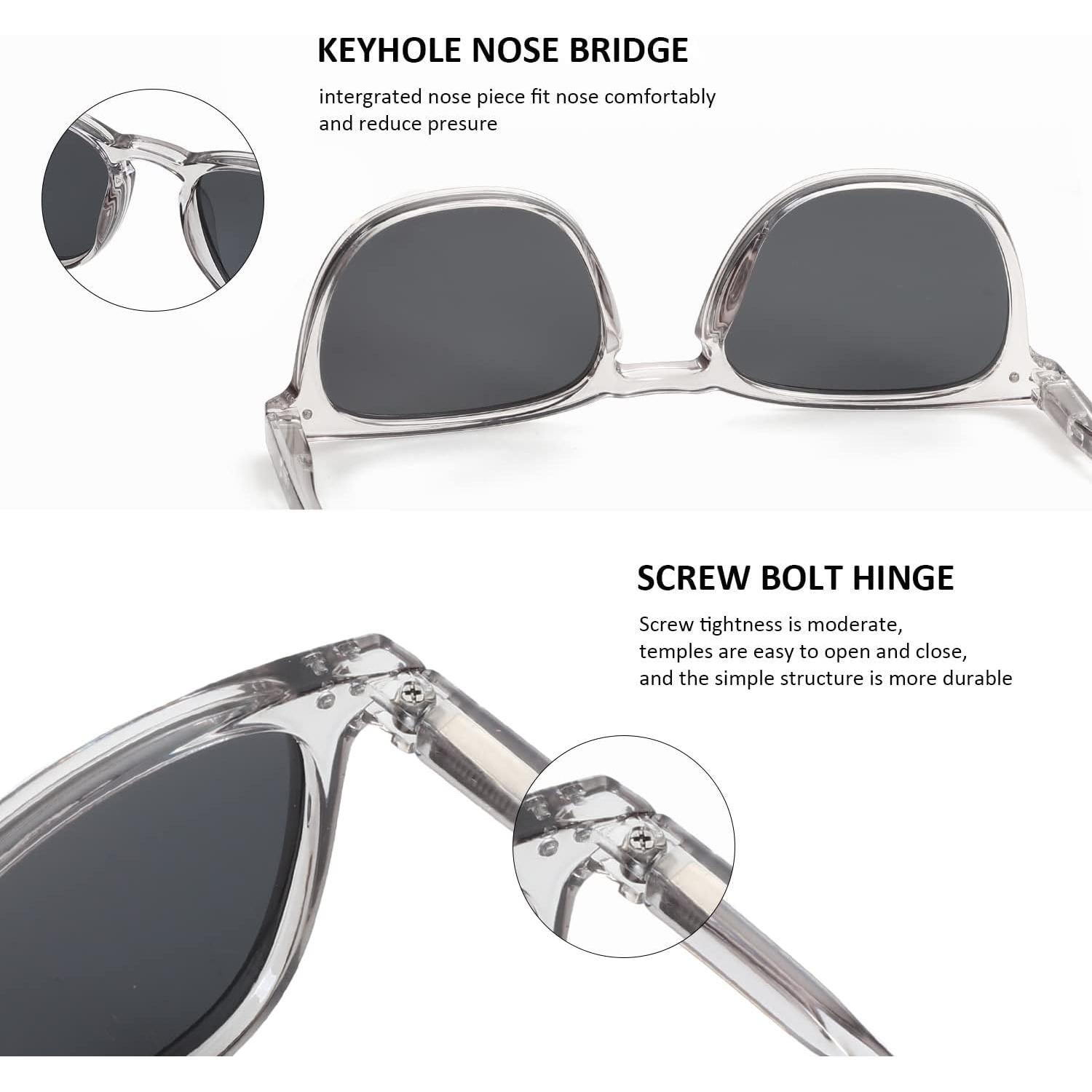 Gafas de sol polarizadas ZENOTTIC unisex 2 paquetes retro UV400