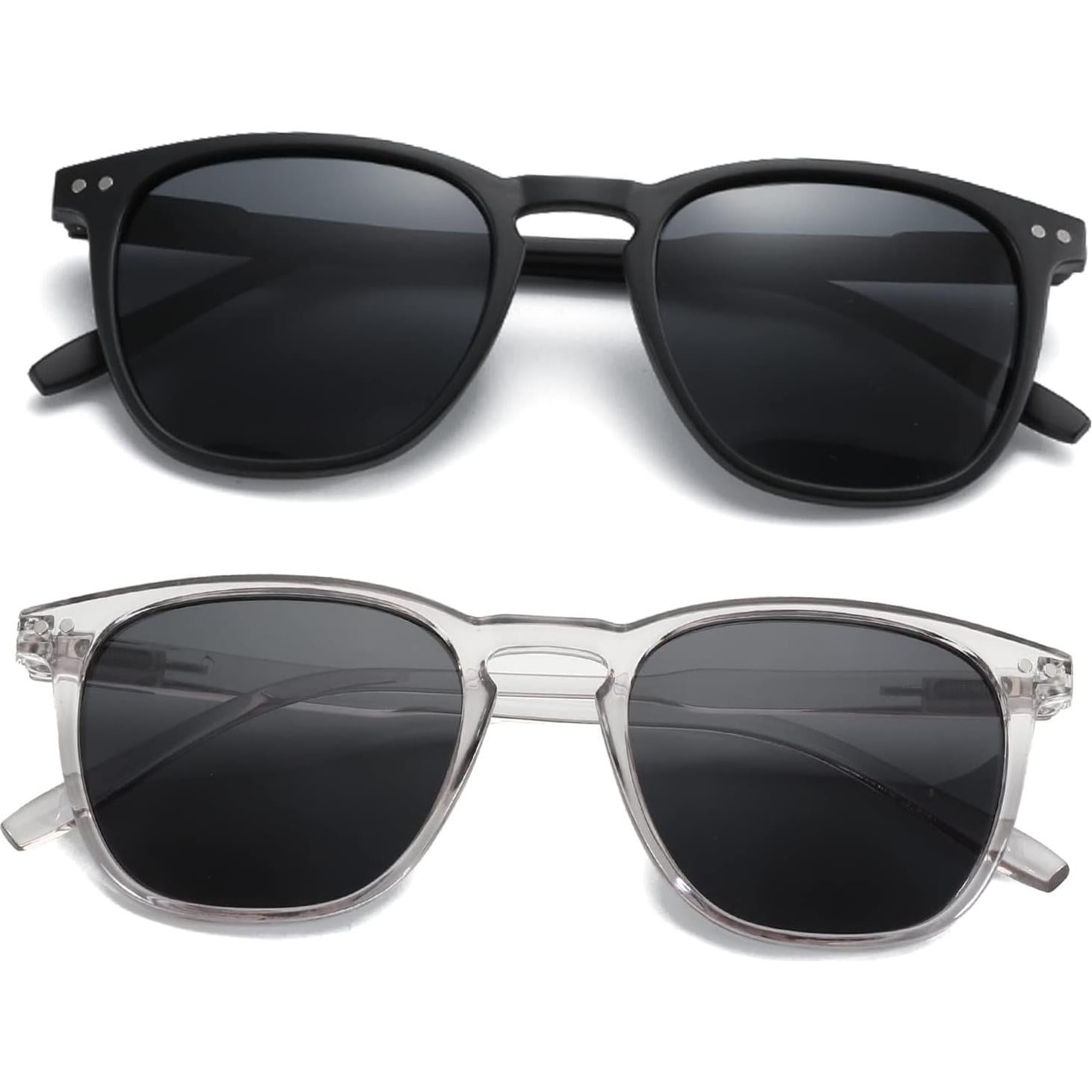 Gafas de sol polarizadas ZENOTTIC unisex 2 paquetes retro UV400