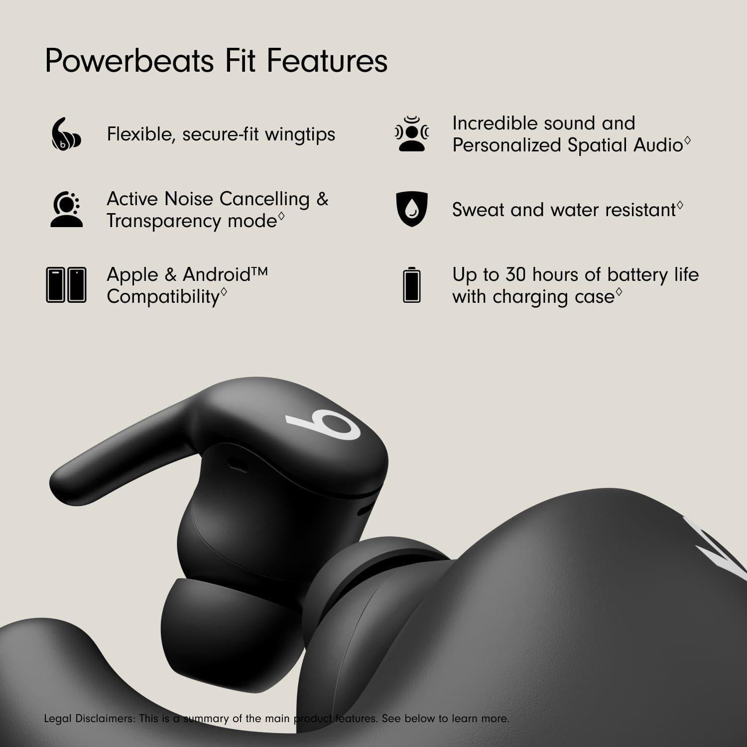 Auriculares Inalámbricos Beats Powerbeats Fit - Negro