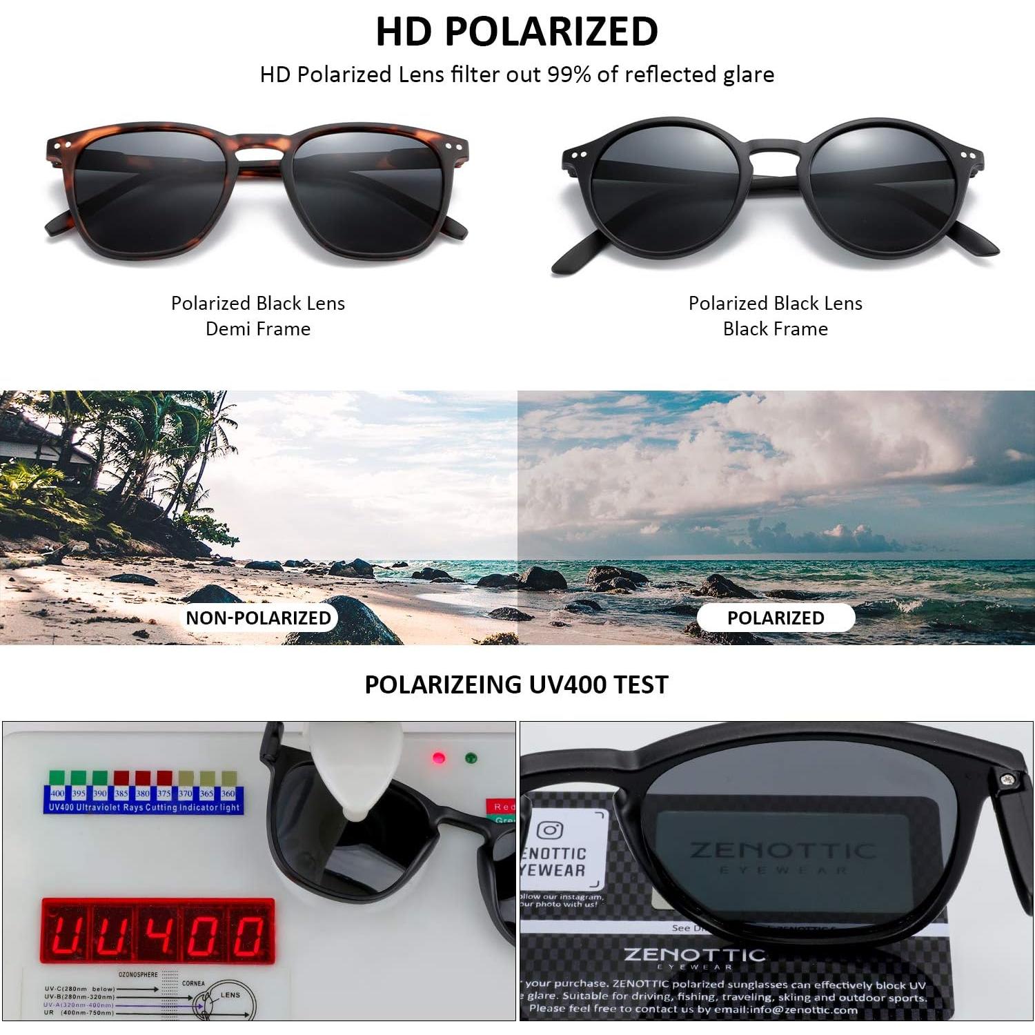 Gafas de sol polarizadas ZENOTTIC unisex 2 estilos UV