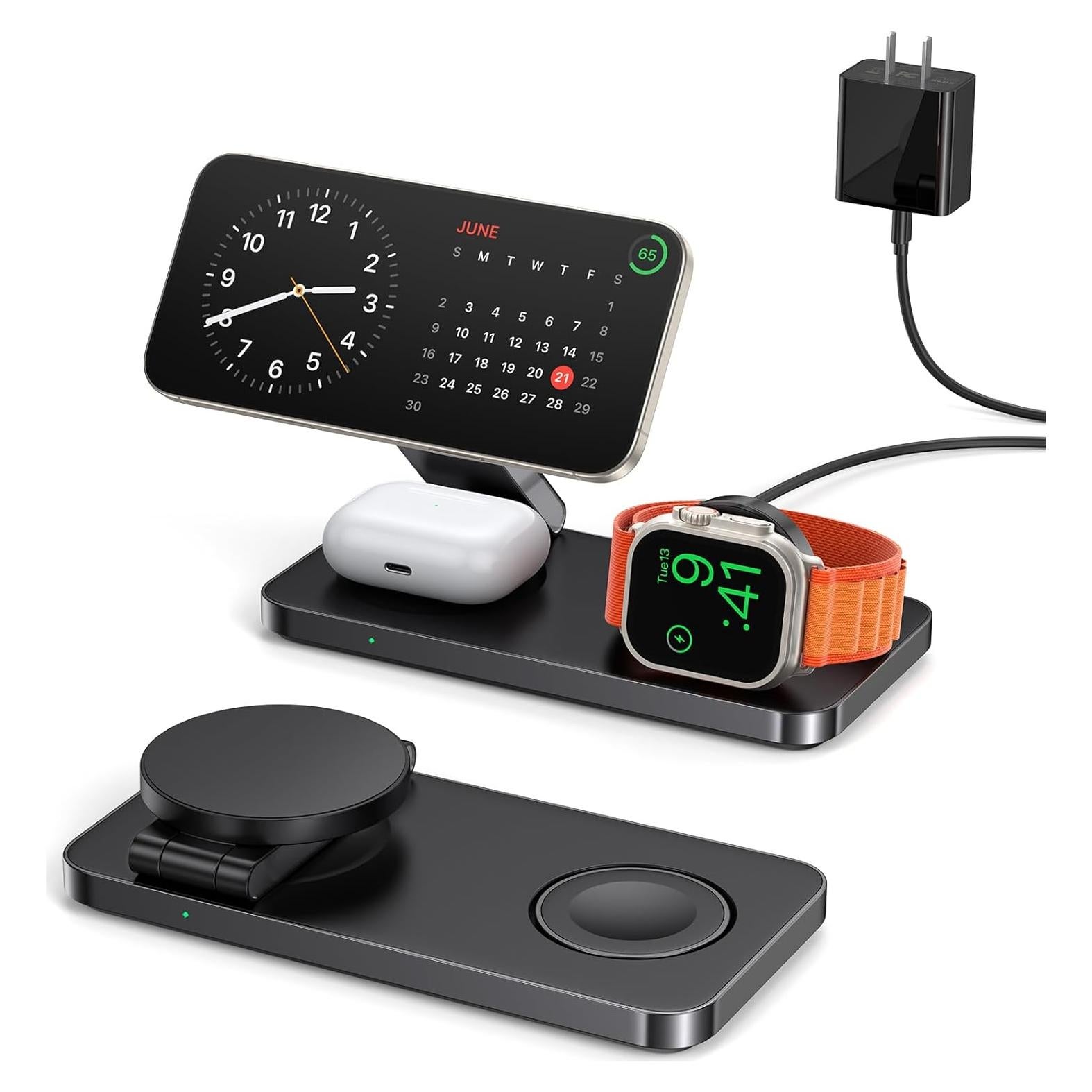 Estación de Carga 3 en 1 CVY para iPhone y Apple Watch