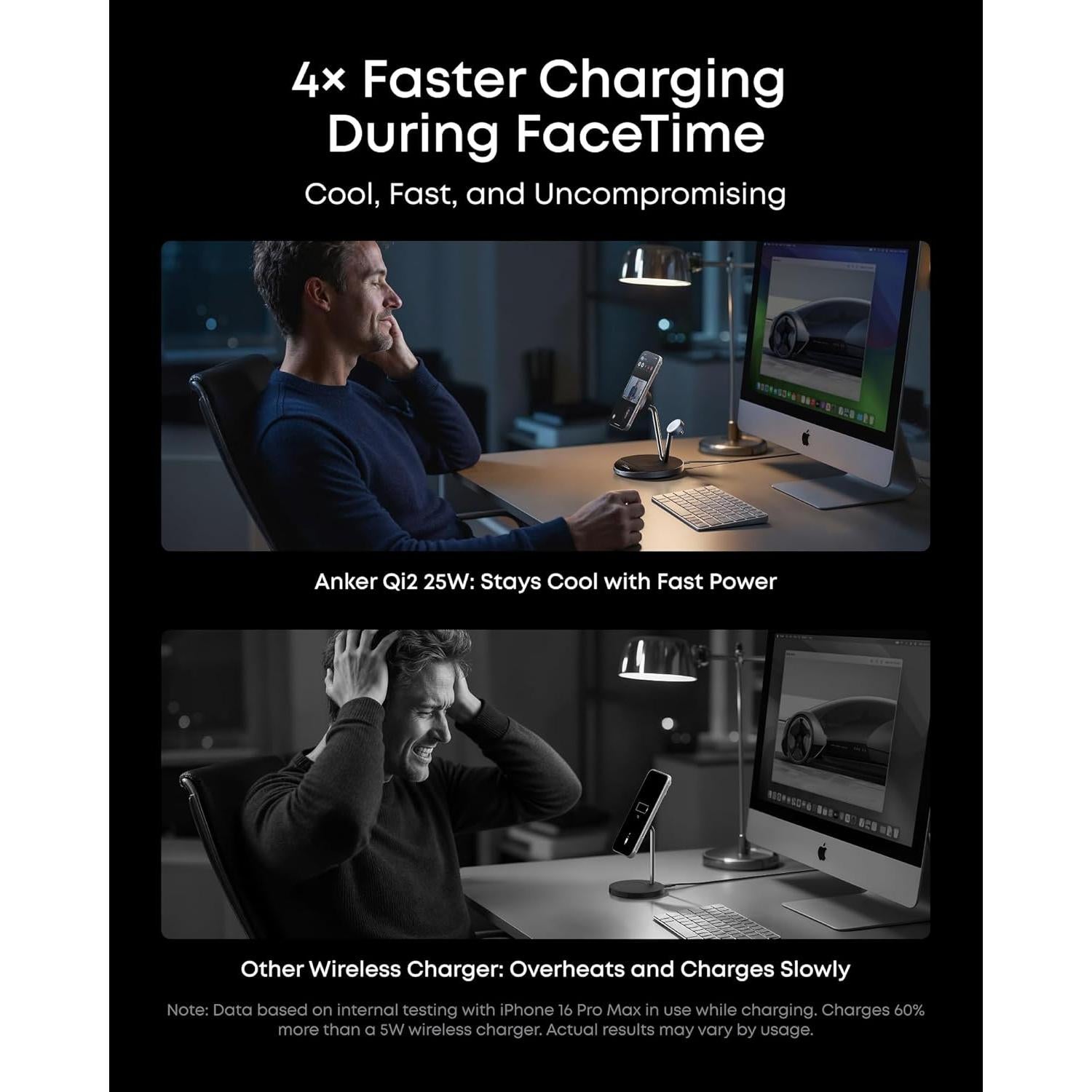 Cargador Inalámbrico Anker Prime 25W 3-en-1 con Pantalla