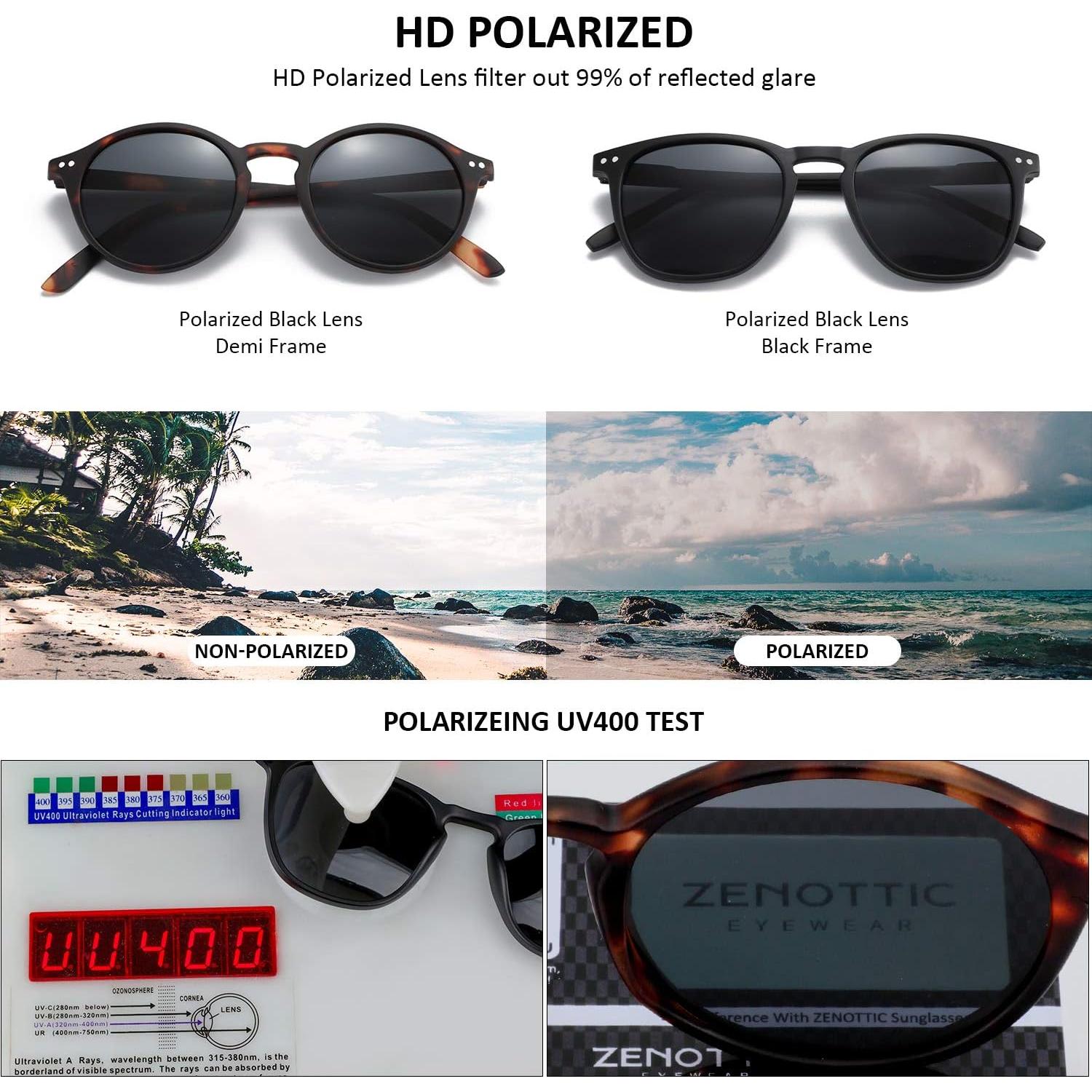 Gafas de sol polarizadas ZENOTTIC 2 Paquetes Unisex UV400