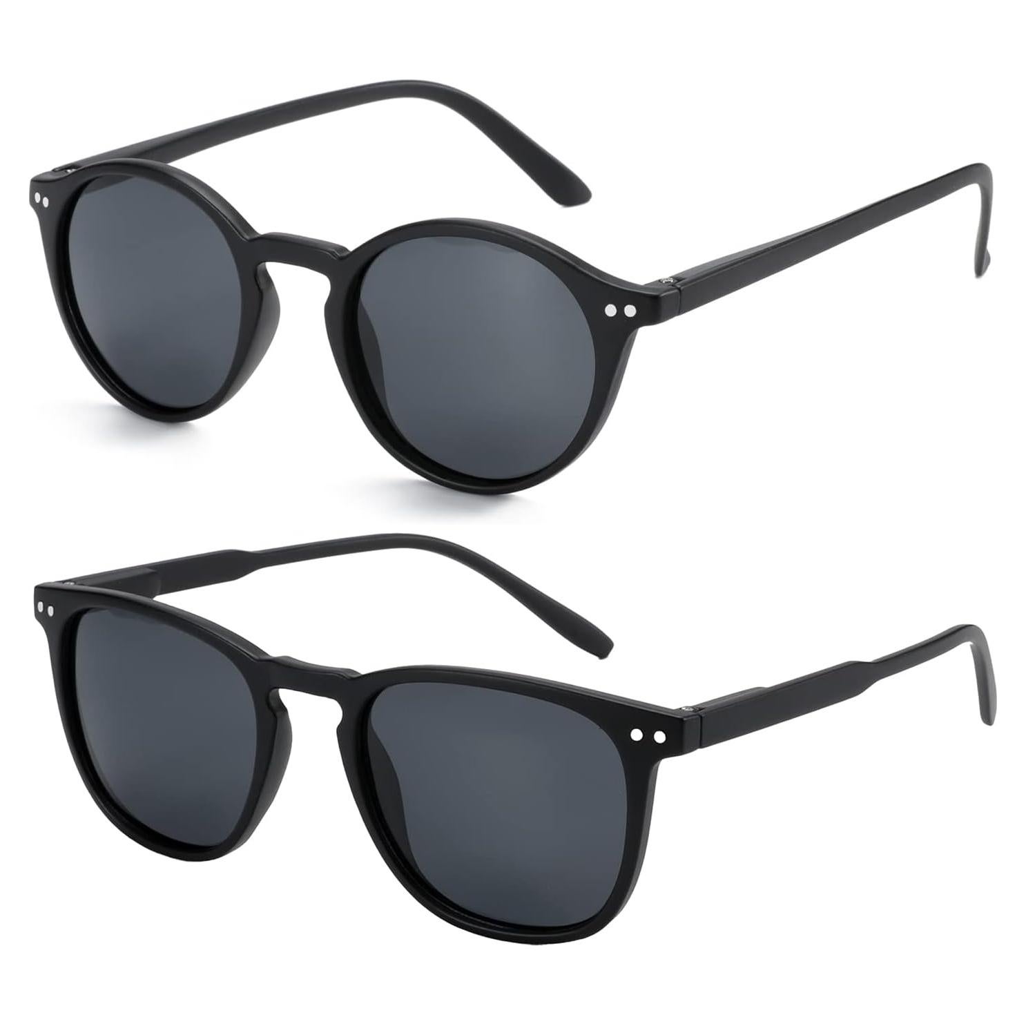Gafas de sol polarizadas ZENOTTIC unisex 2 paquetes retro UV400