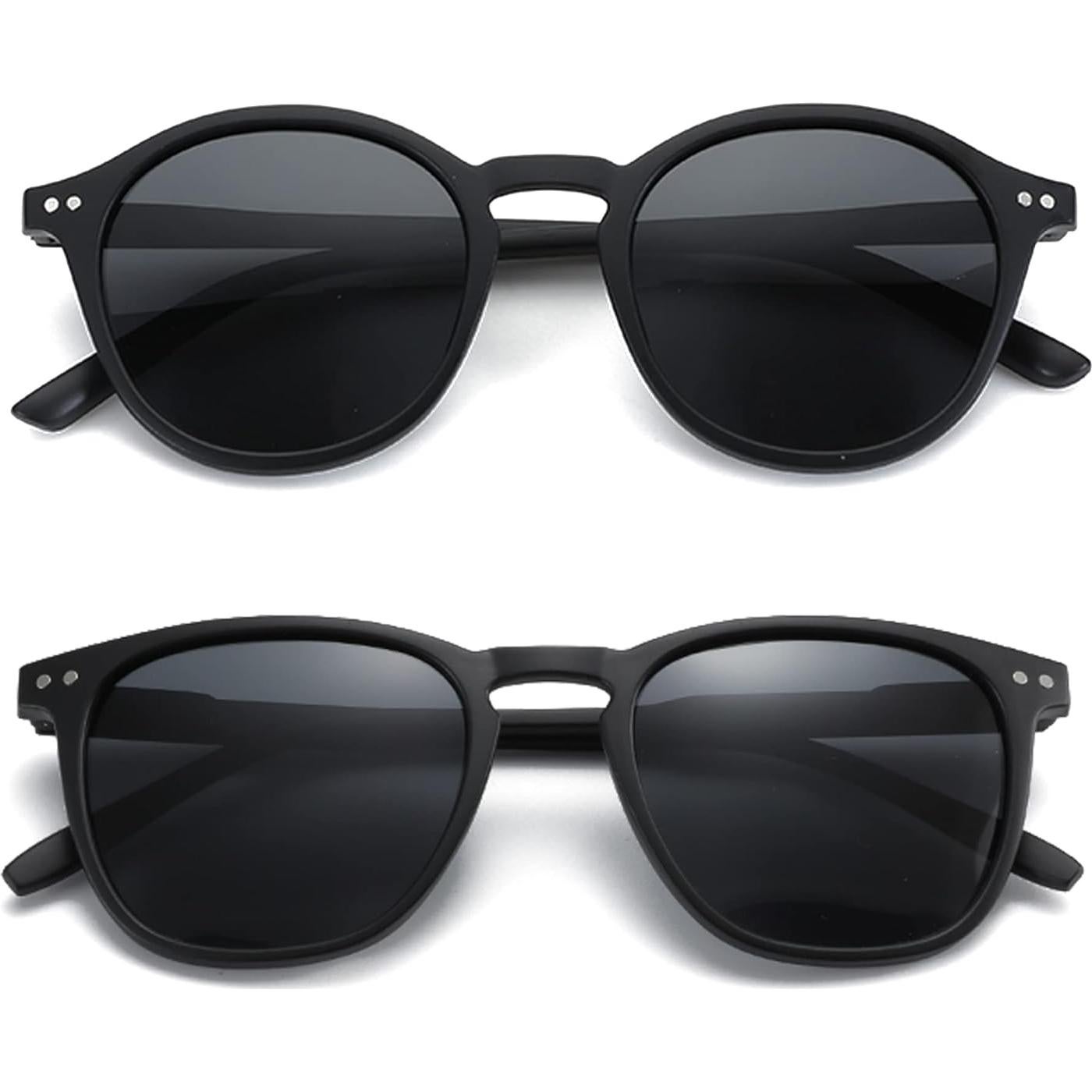 Gafas de sol polarizadas ZENOTTIC unisex 2 paquetes retro UV400