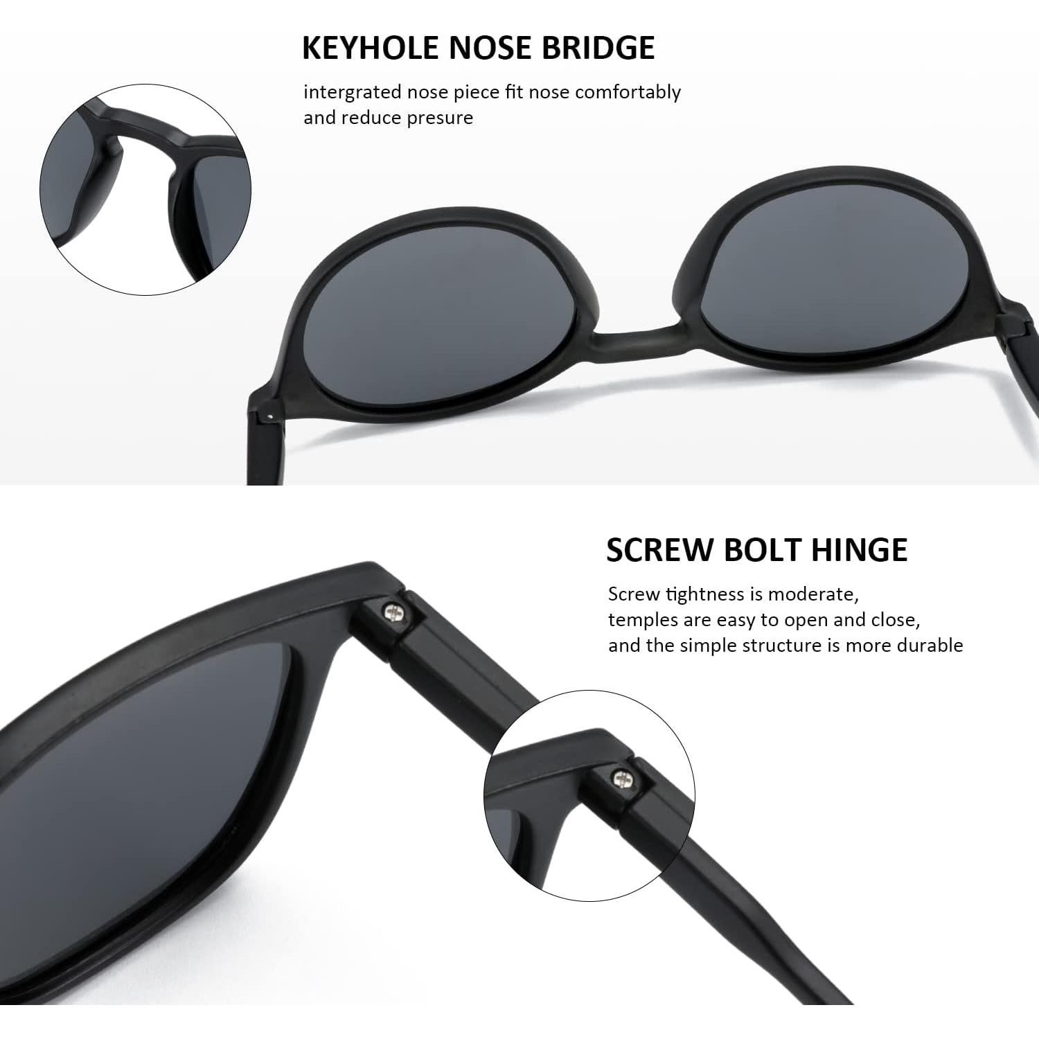 Gafas de sol polarizadas ZENOTTIC unisex 2 paquetes retro UV400