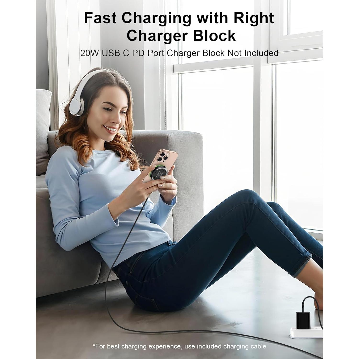 Cargador Inalámbrico Magnético MagSafe 15W para iPhone 17/16/15/14/13