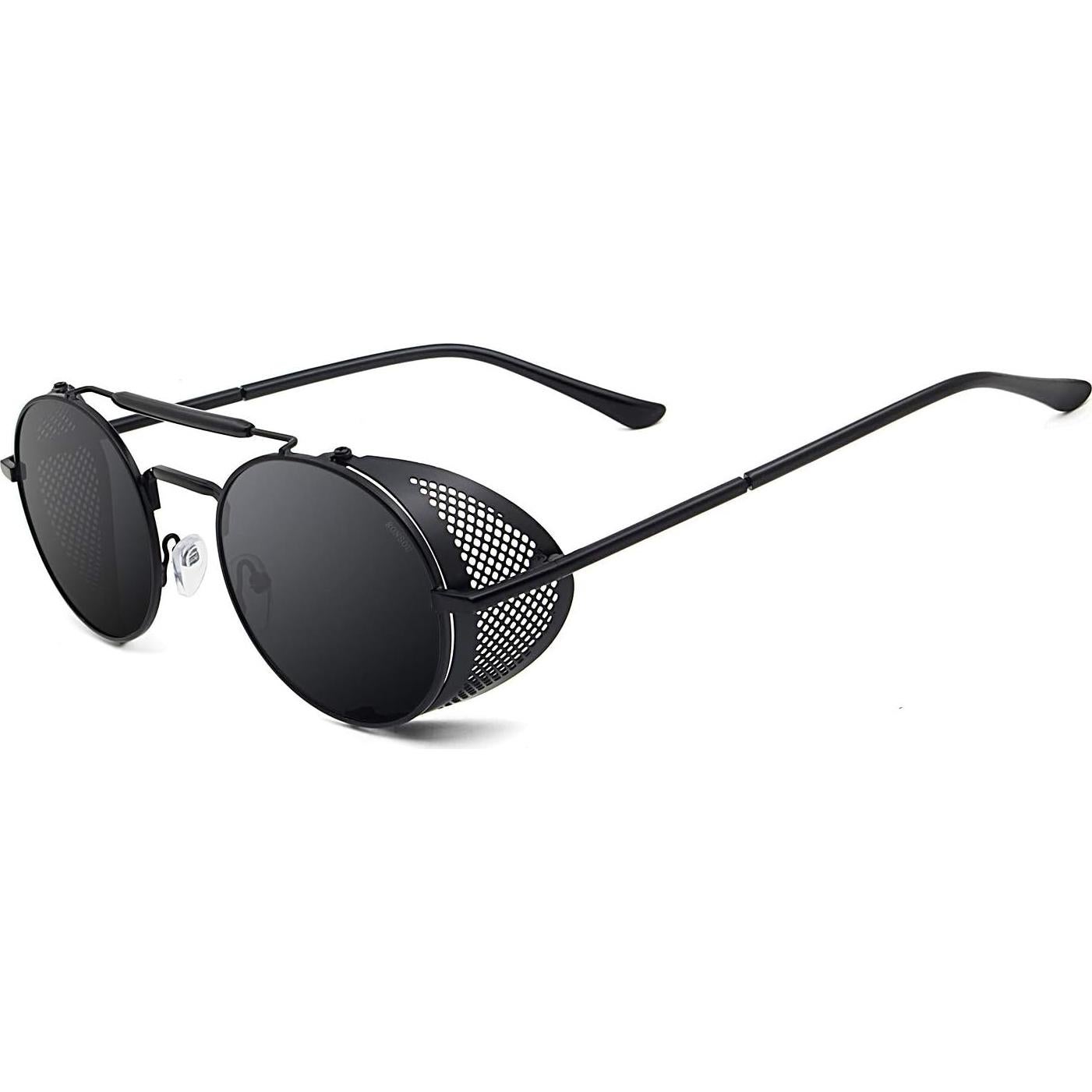 Gafas de sol RONSOU steampunk UV400 redondas metálicas