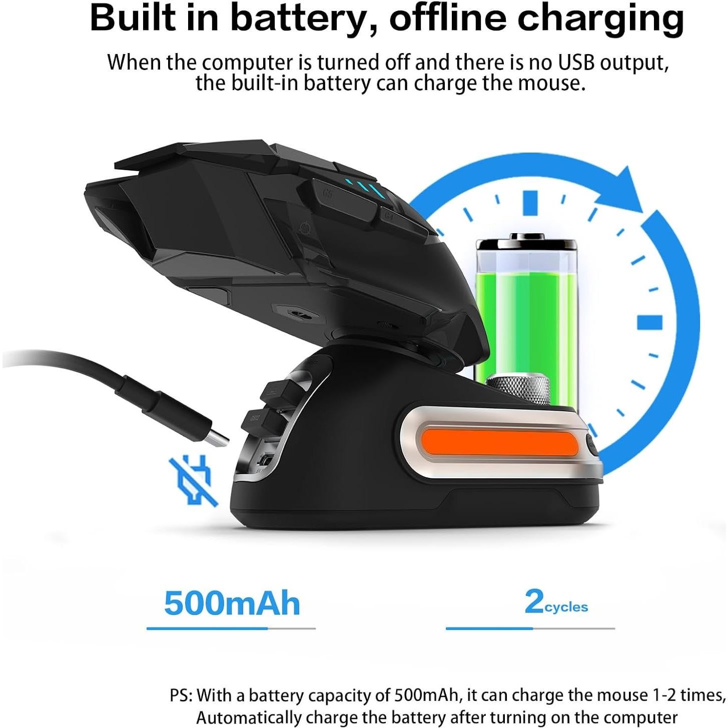 Dock de Carga Inalámbrico G-Power para Ratones Logitech RGB