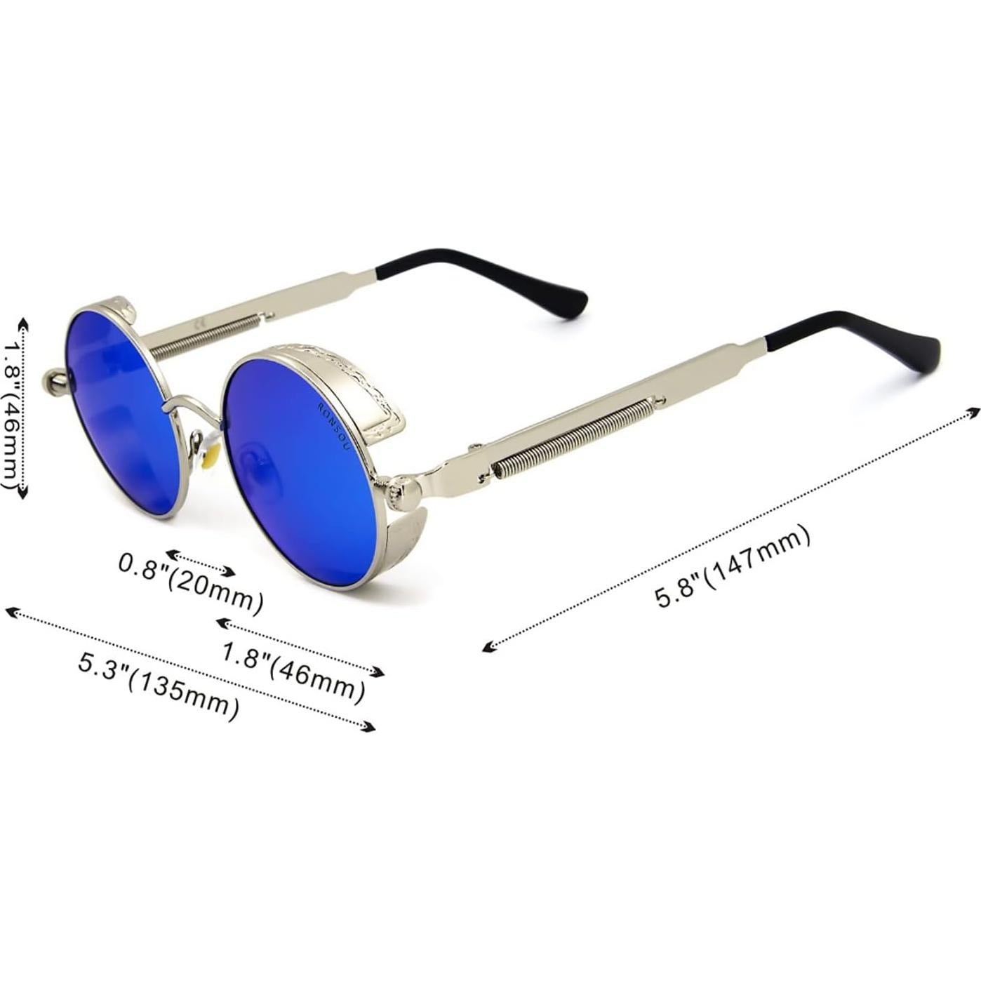 Gafas de sol polarizadas RONSOU estilo steampunk UV400