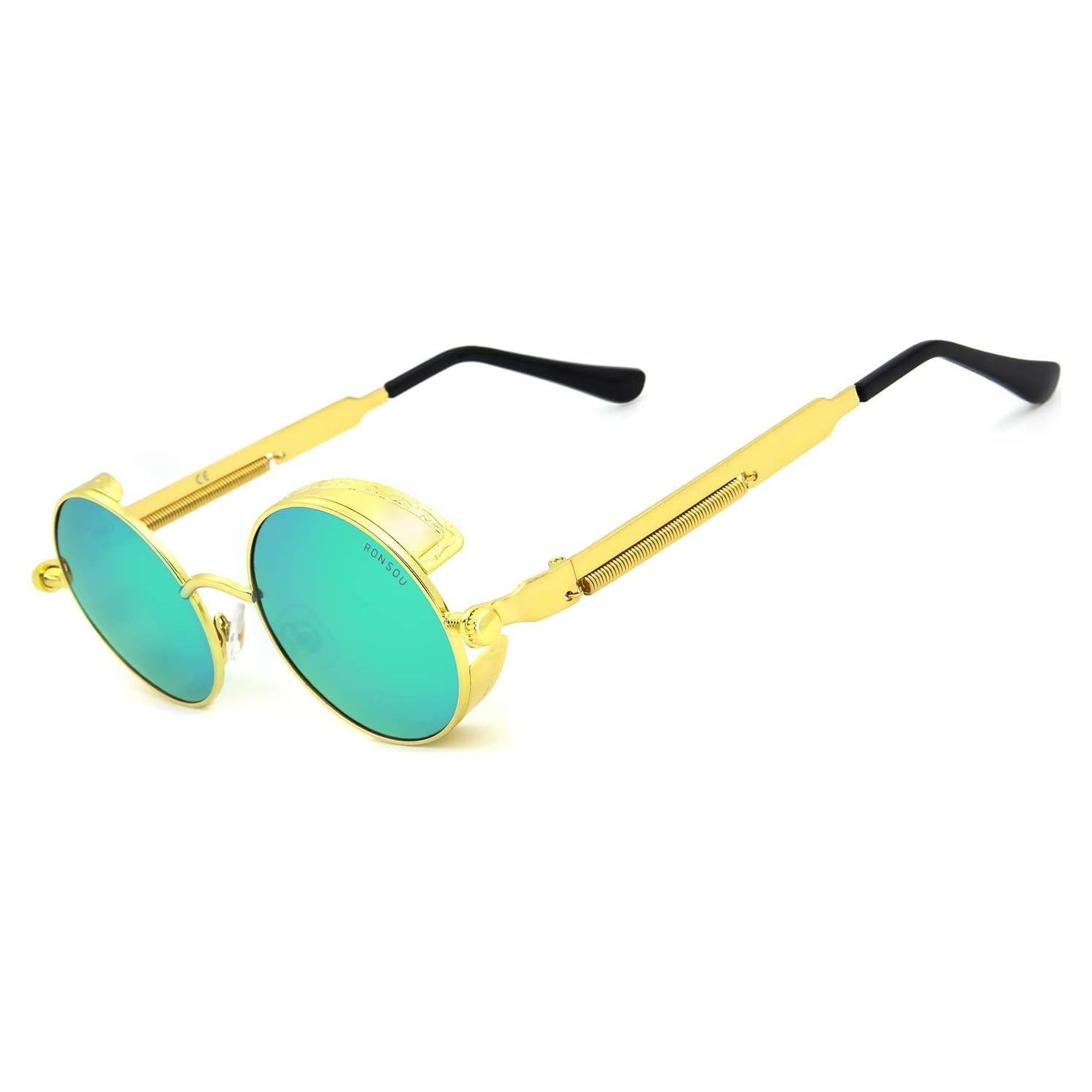 Gafas de sol polarizadas RONSOU redondas UV400 marco metal