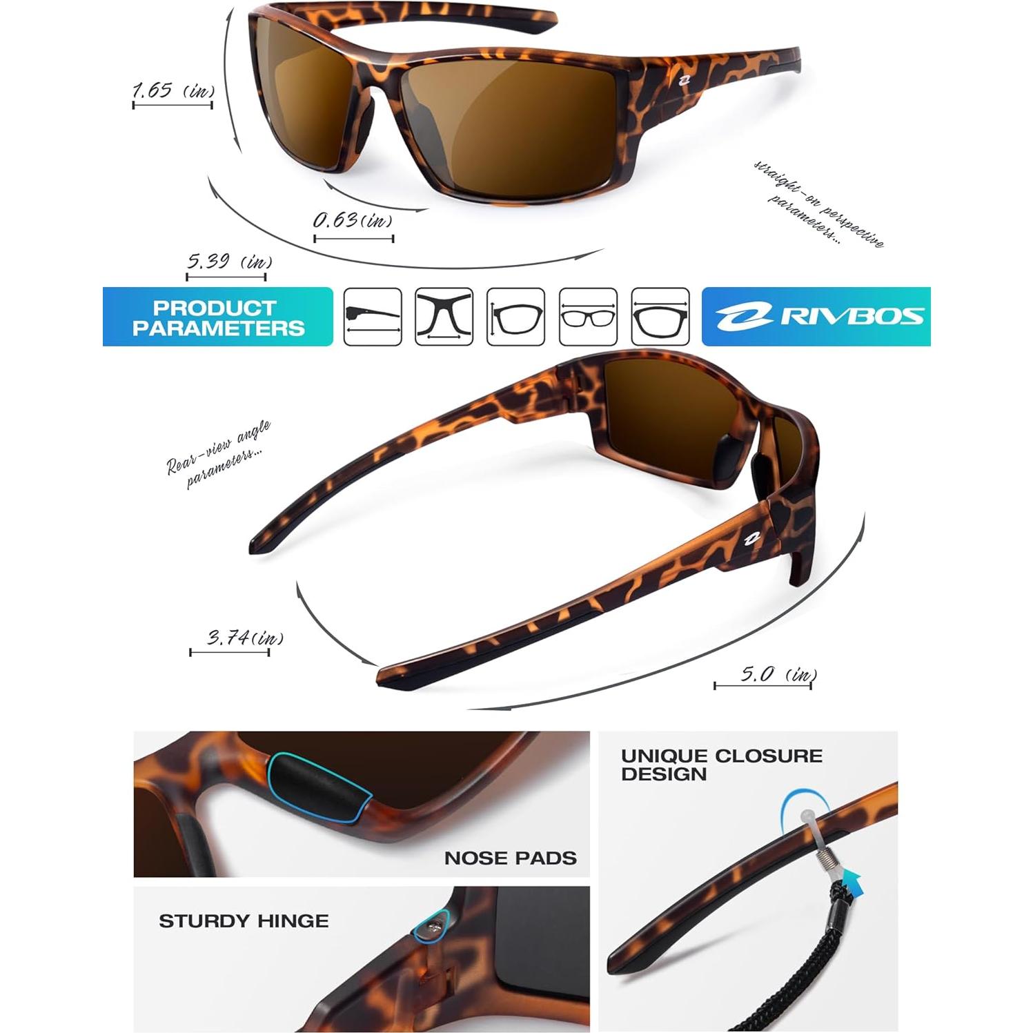 Gafas de Sol RIVBOS RBS861 Polarizadas para Deportes