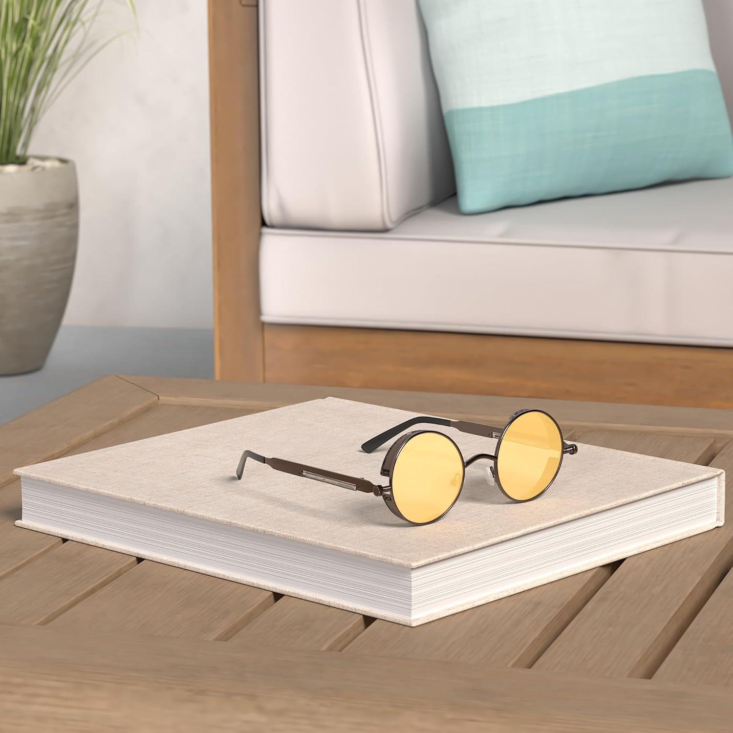 Gafas de sol redondas RONSOU polarizadas UV400 estilo vintage