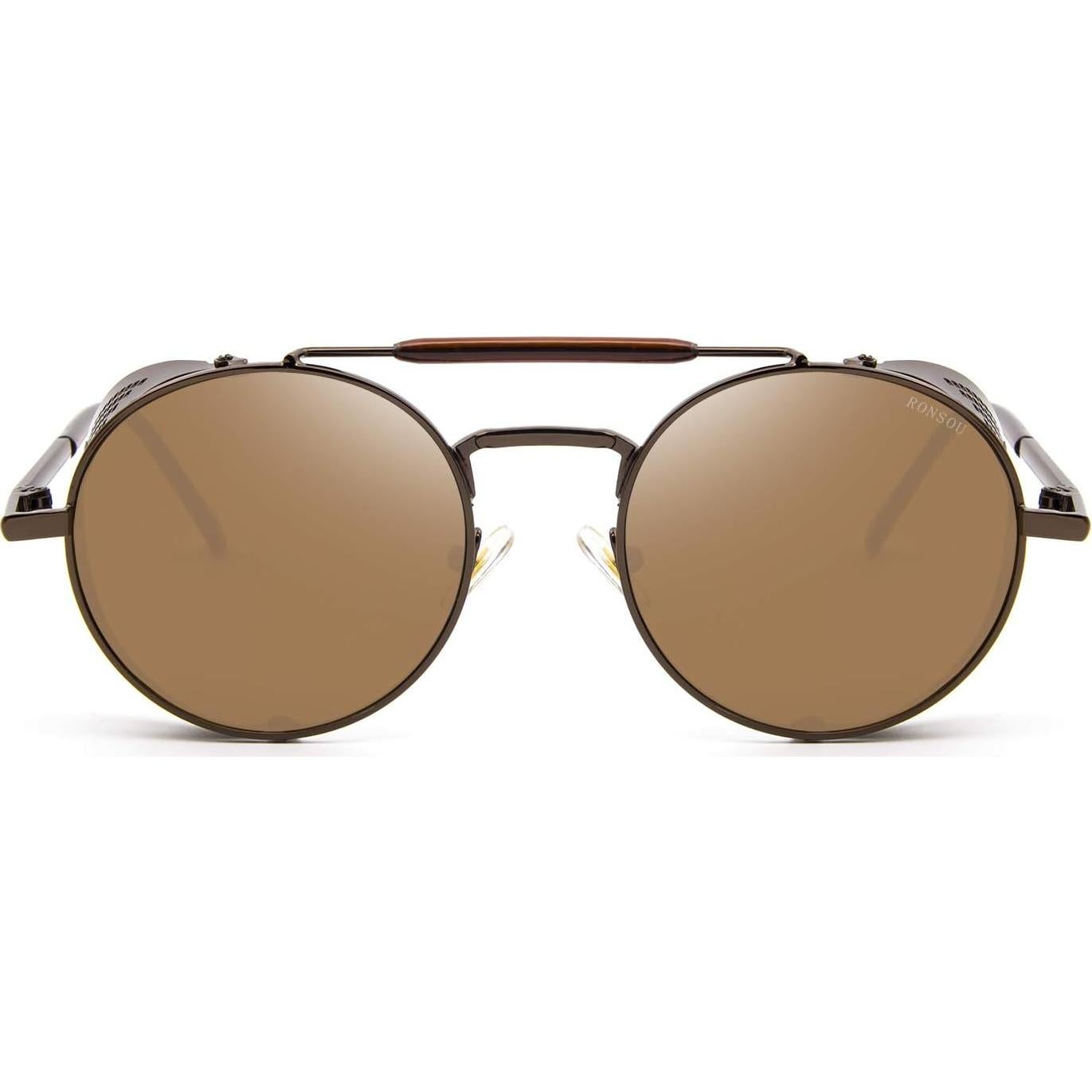 Gafas de sol redondas RONSOU estilo steampunk UV400