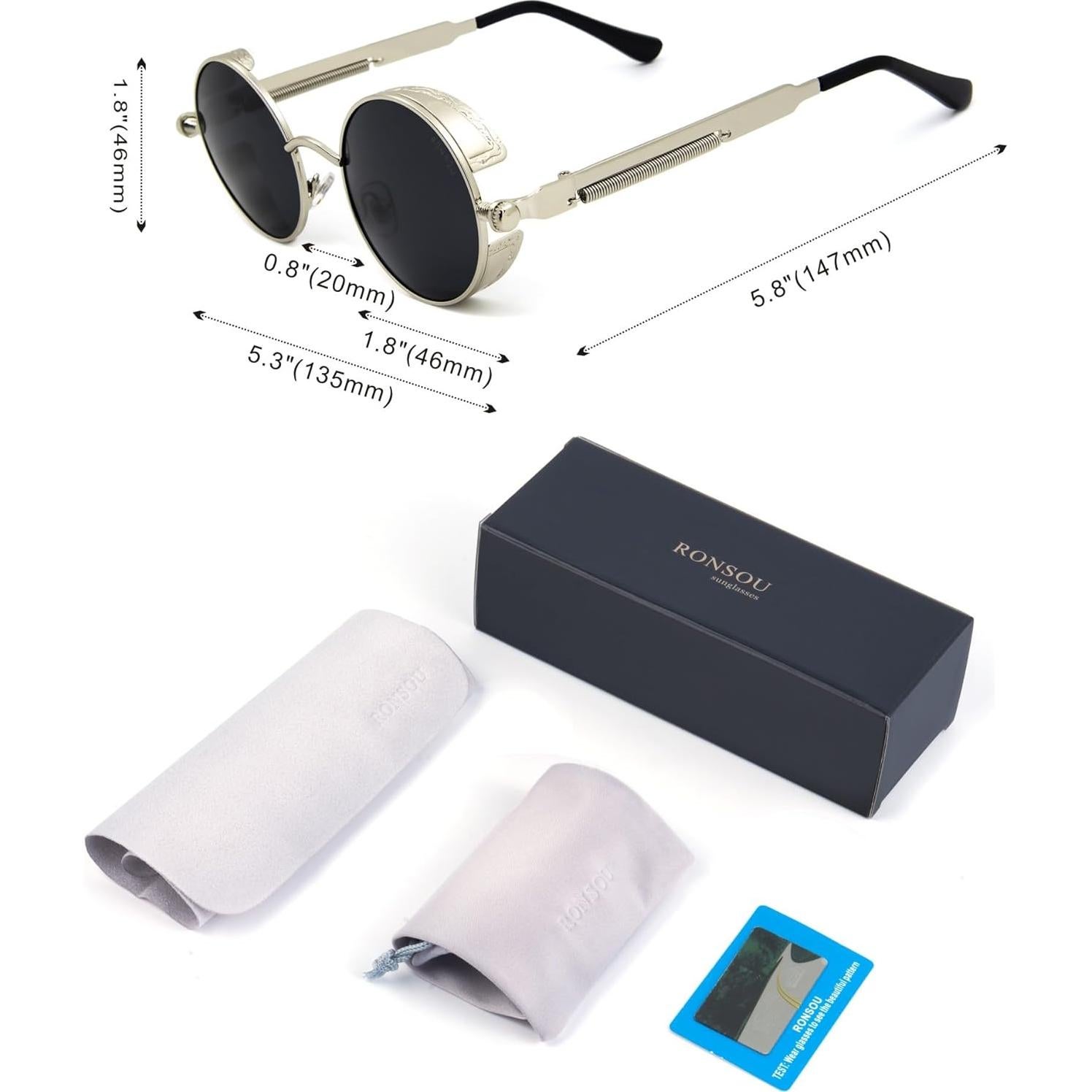 Gafas de sol polarizadas RONSOU estilo vintage UV400