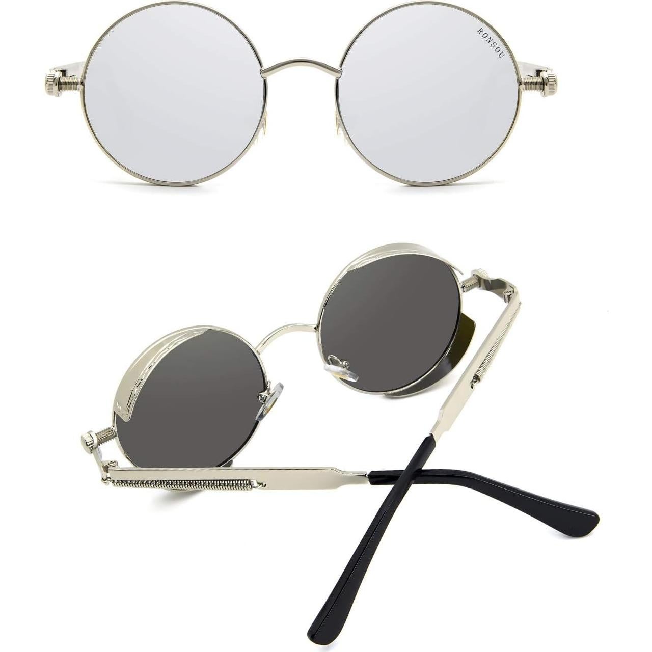 Gafas de sol polarizadas RONSOU redondas UV400 estilo vintage