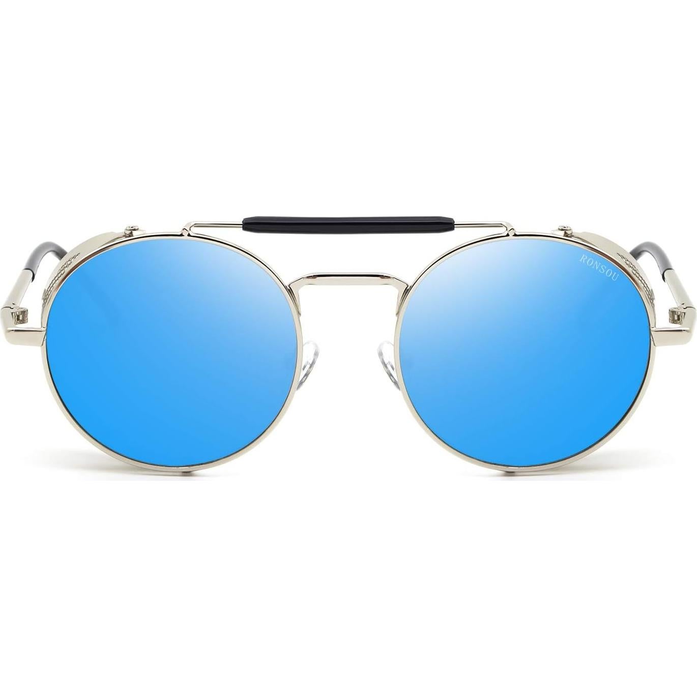 Gafas de sol redondas RONSOU estilo steampunk UV400