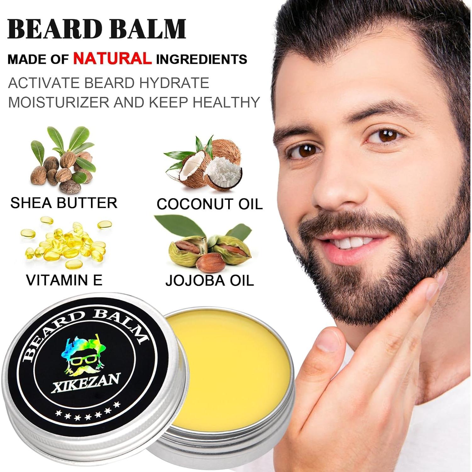 Kit Alisador de Barba XIKEZAN con Aceite y Bálsamo