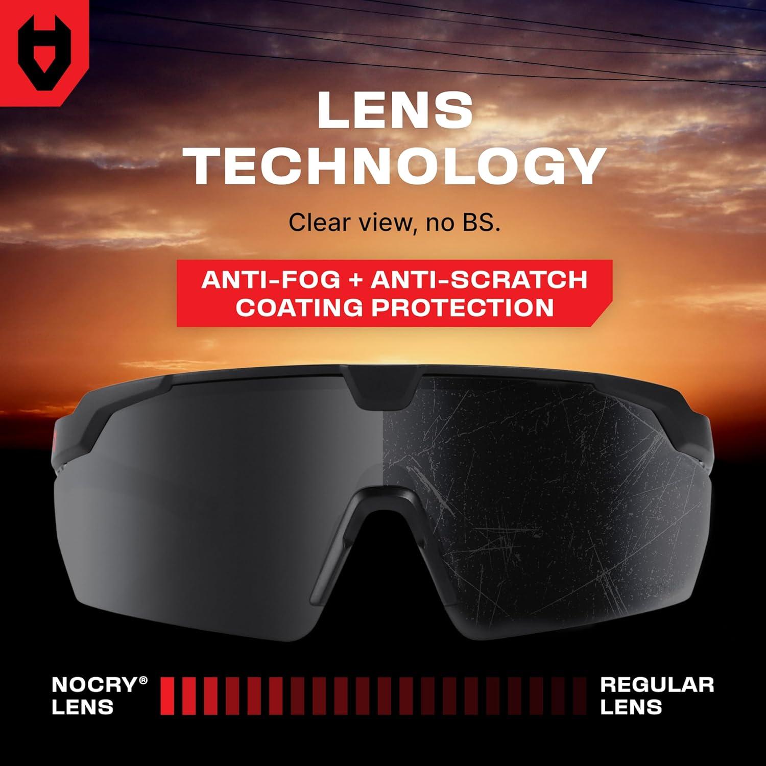 Gafas de Seguridad NoCry Tinte Negro UV380 Anti-Niebla