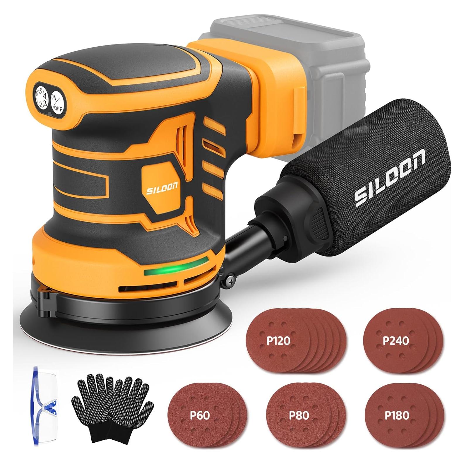 Lijadora Orbital Inalámbrica Siloon 300W 5" 19000 RPM