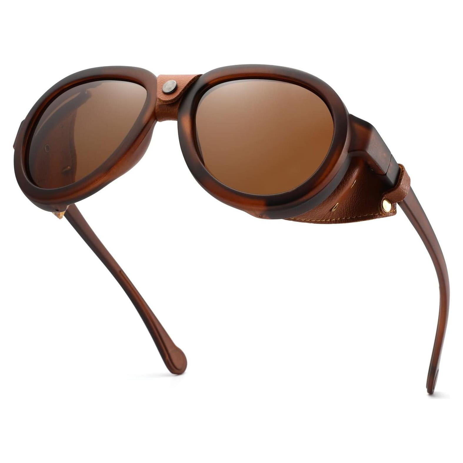 Gafas de sol aviador steampunk MACJERO con lentes UV400