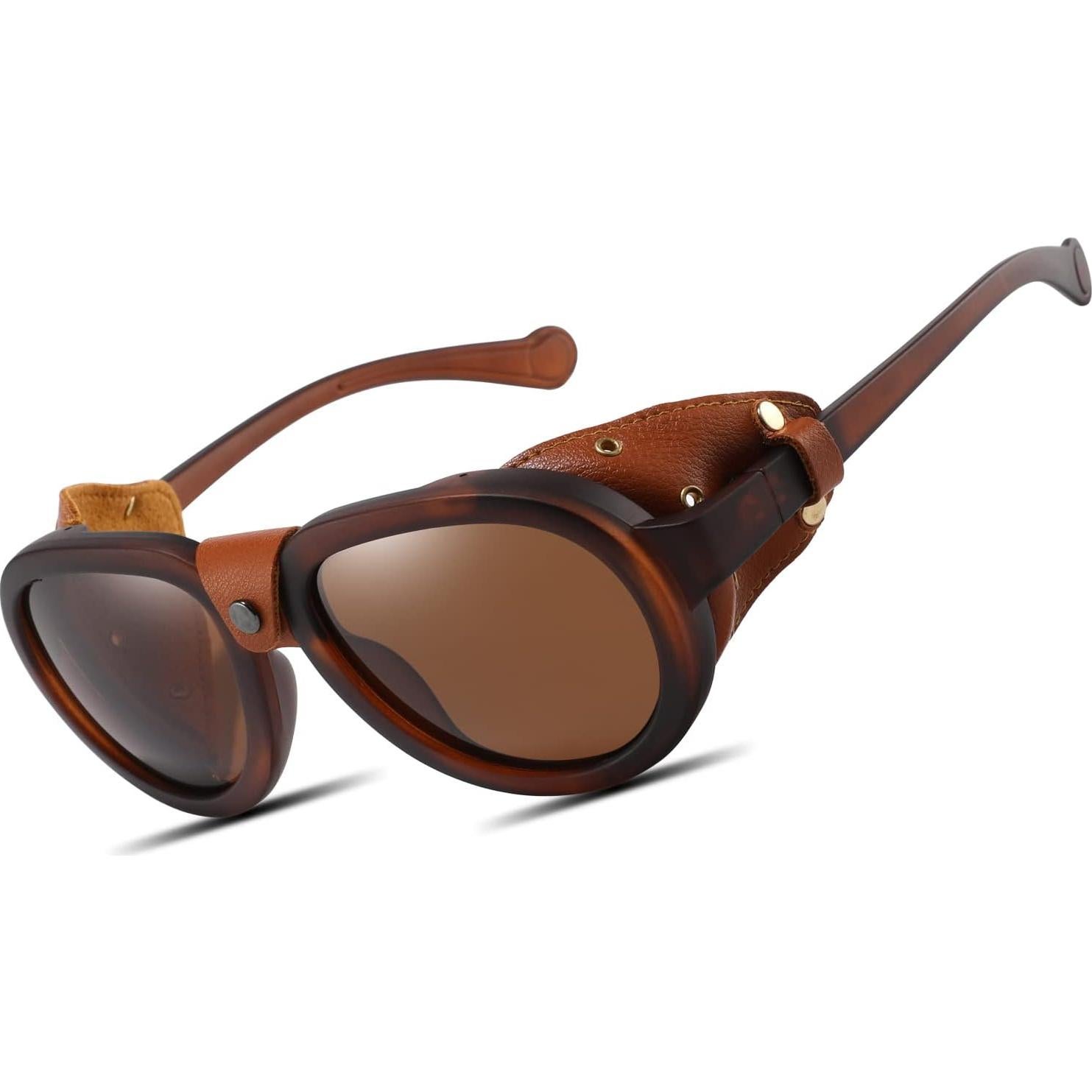 Gafas de sol aviador steampunk MACJERO con lentes UV400