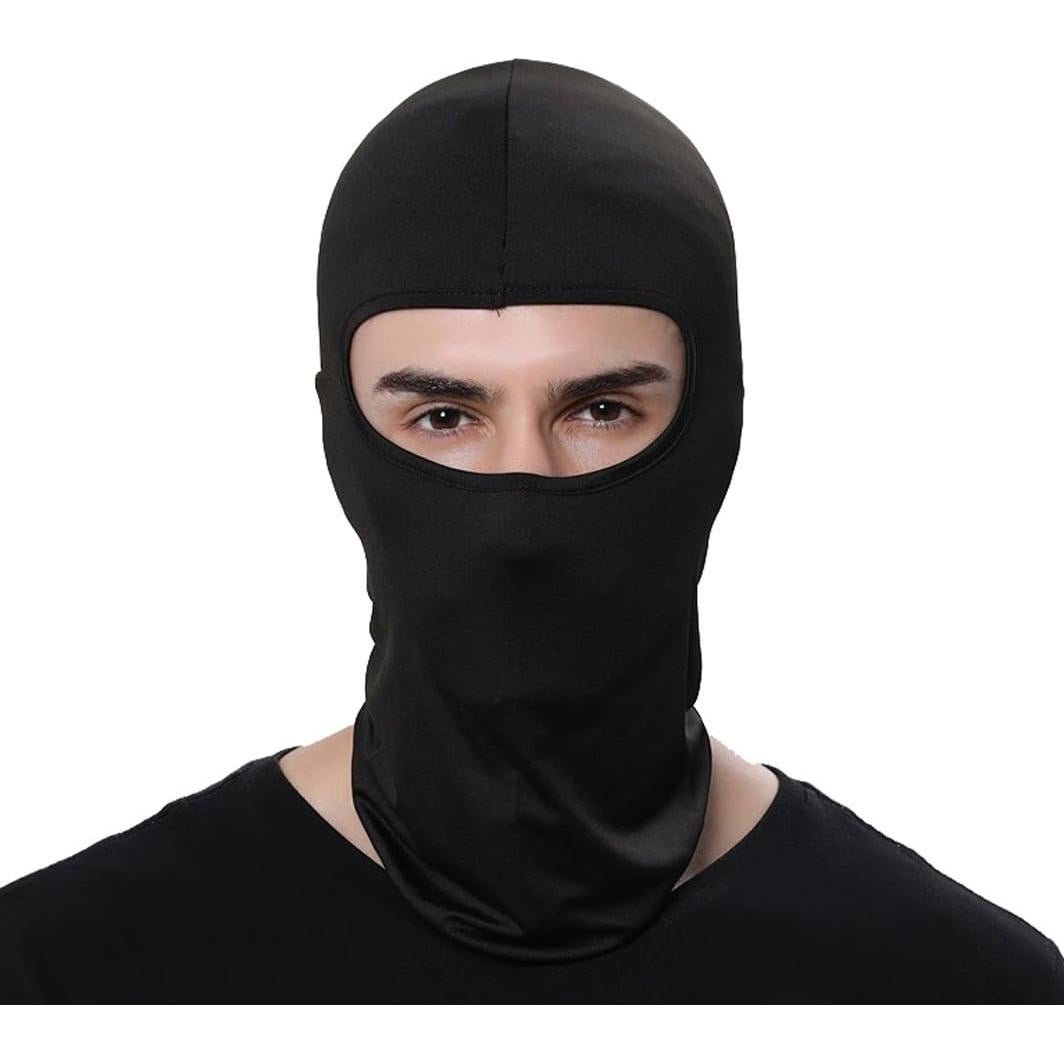 Paquete de 5 Mascarillas Balaclava Hombre Verde y Negro